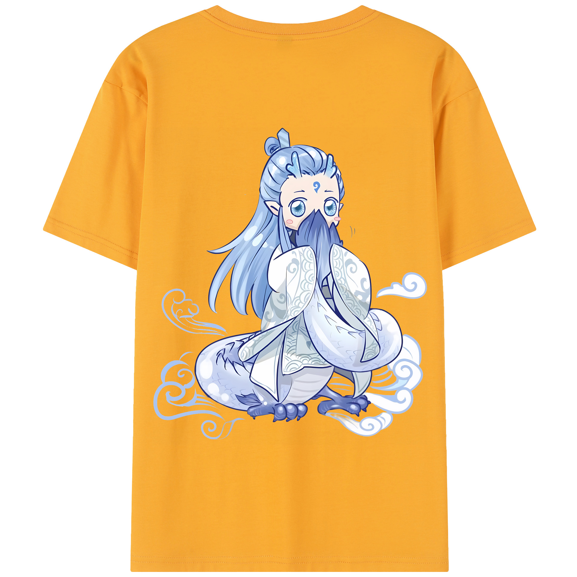 （画像用） Ne Zha 2 ナタ 魔童の大暴れ 綿100％半袖Tシャツ（背面プリント）