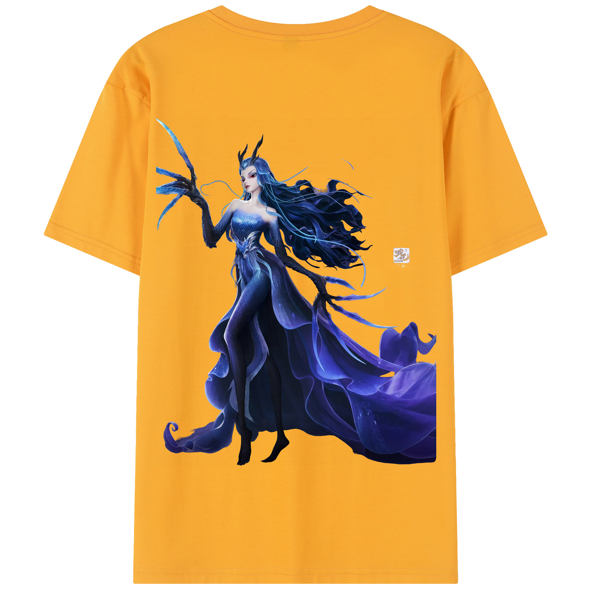 （画像用） Ne Zha 2 ナタ 魔童の大暴れ 綿100％半袖Tシャツ（背面プリント）