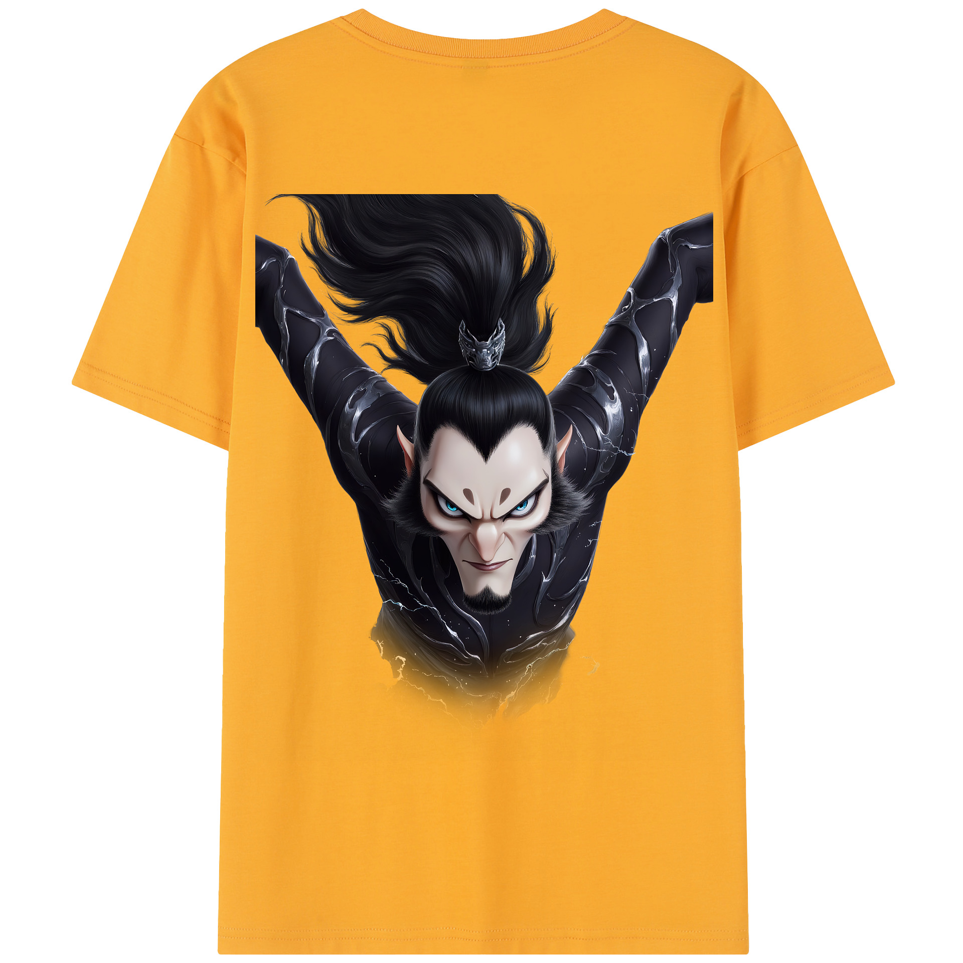 （画像用） Ne Zha 2 ナタ 魔童の大暴れ 綿100％半袖Tシャツ（背面プリント）