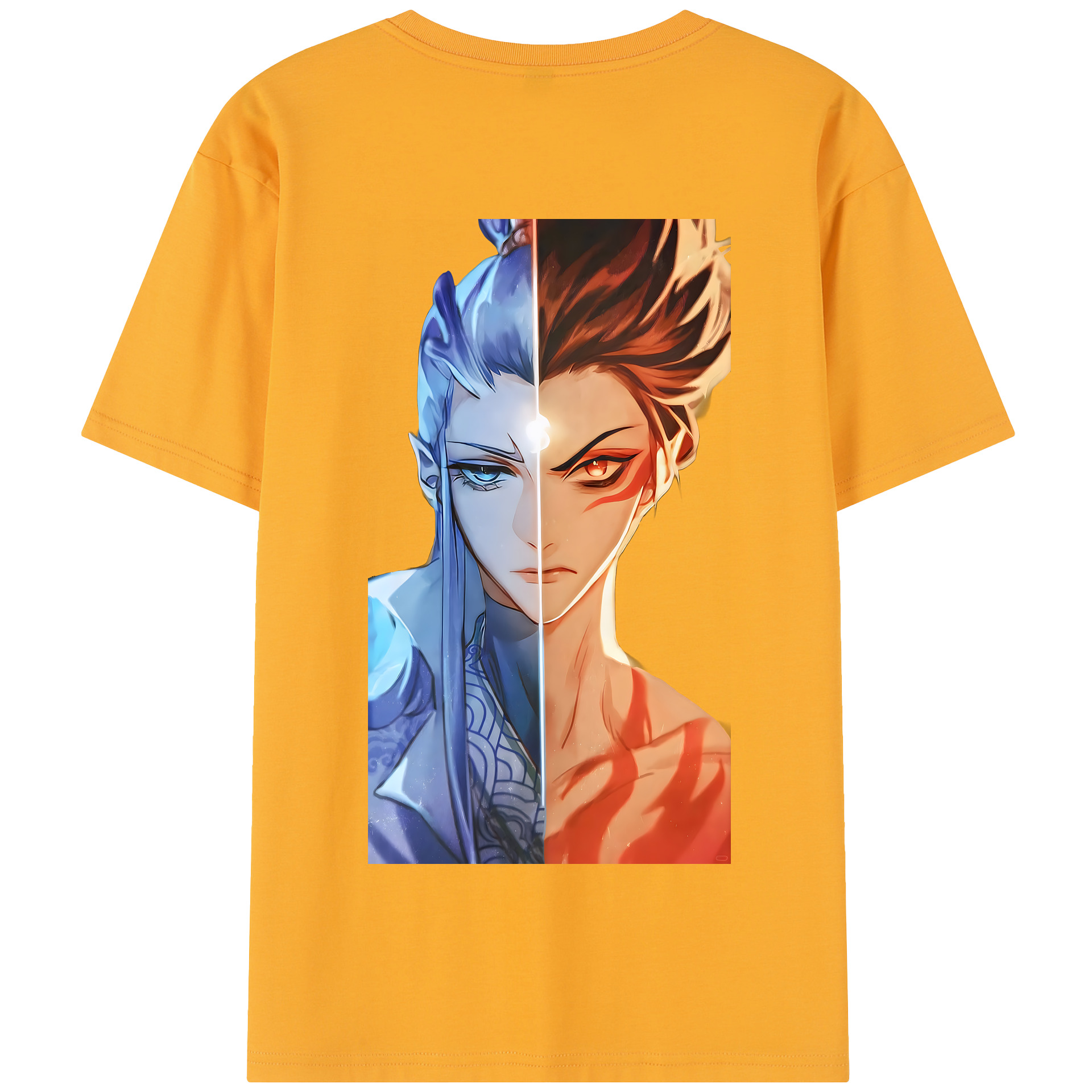 （画像用） Ne Zha 2 ナタ 魔童の大暴れ 綿100％半袖Tシャツ（背面プリント）