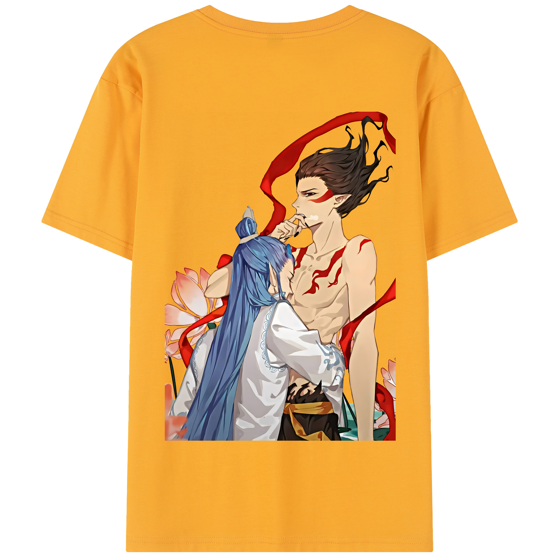 （画像用） Ne Zha 2 ナタ 魔童の大暴れ 綿100％半袖Tシャツ（背面プリント）