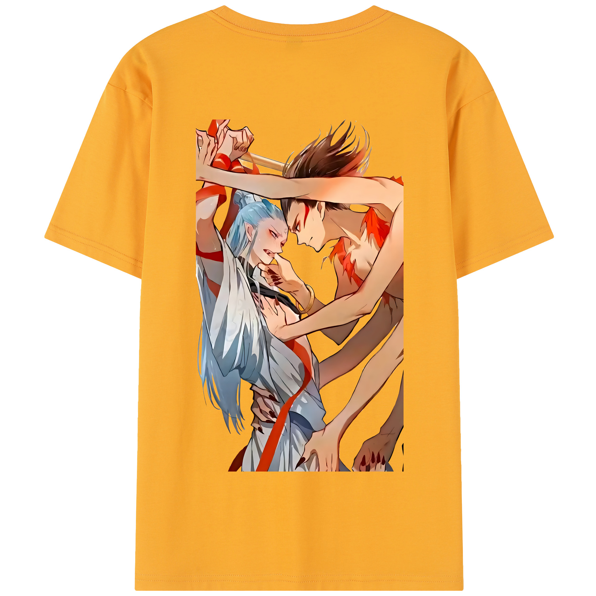 （画像用） Ne Zha 2 ナタ 魔童の大暴れ 綿100％半袖Tシャツ（背面プリント）