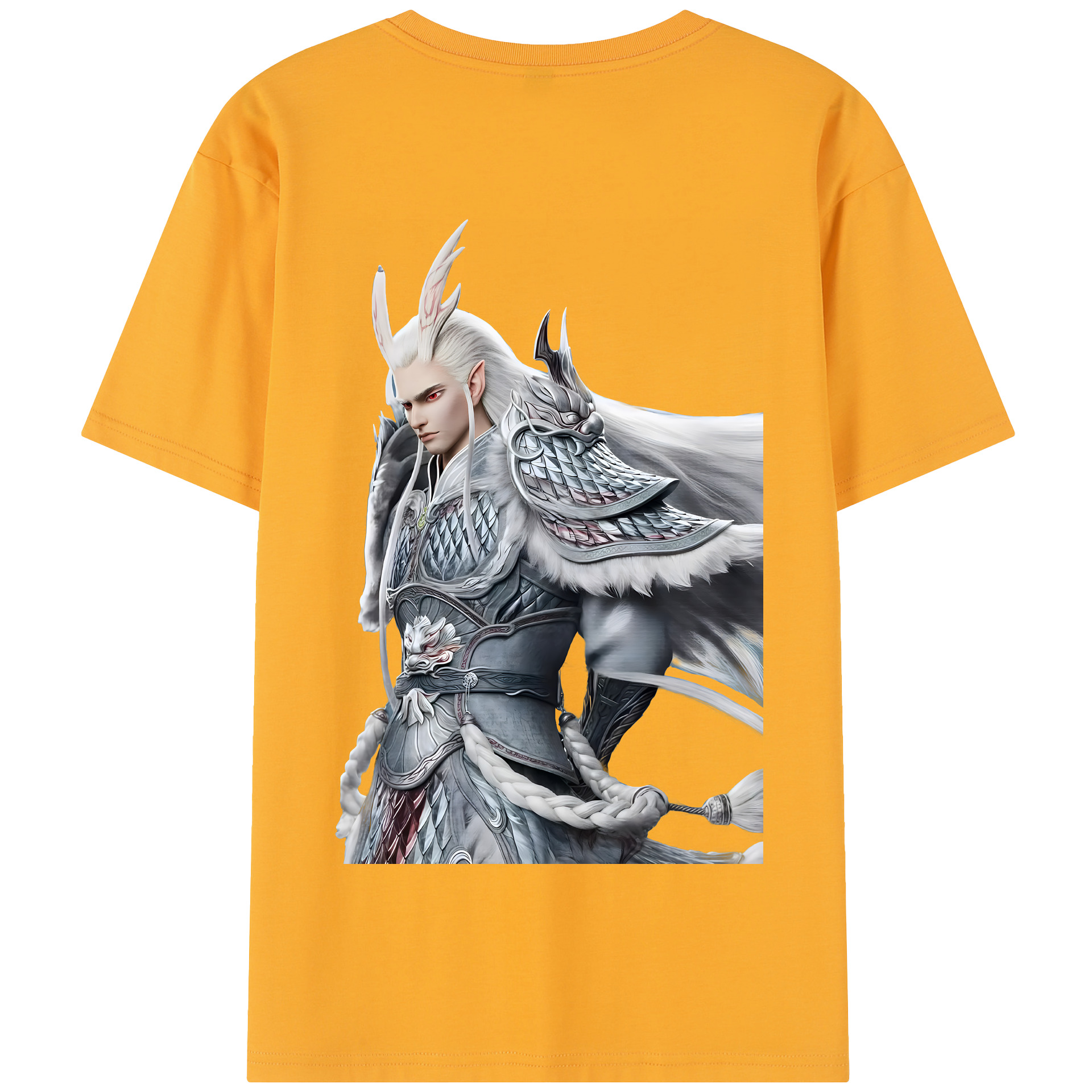 （画像用） Ne Zha 2 ナタ 魔童の大暴れ 綿100％半袖Tシャツ（背面プリント）