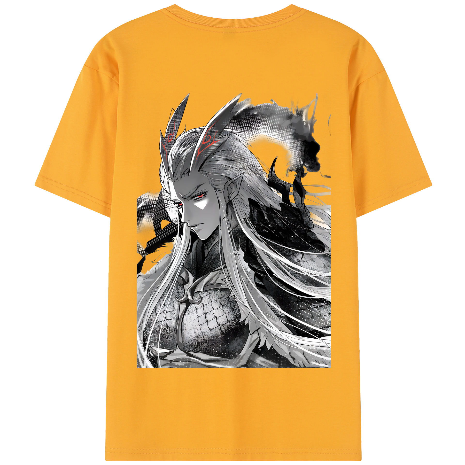 （画像用） Ne Zha 2 ナタ 魔童の大暴れ 綿100％半袖Tシャツ（背面プリント）