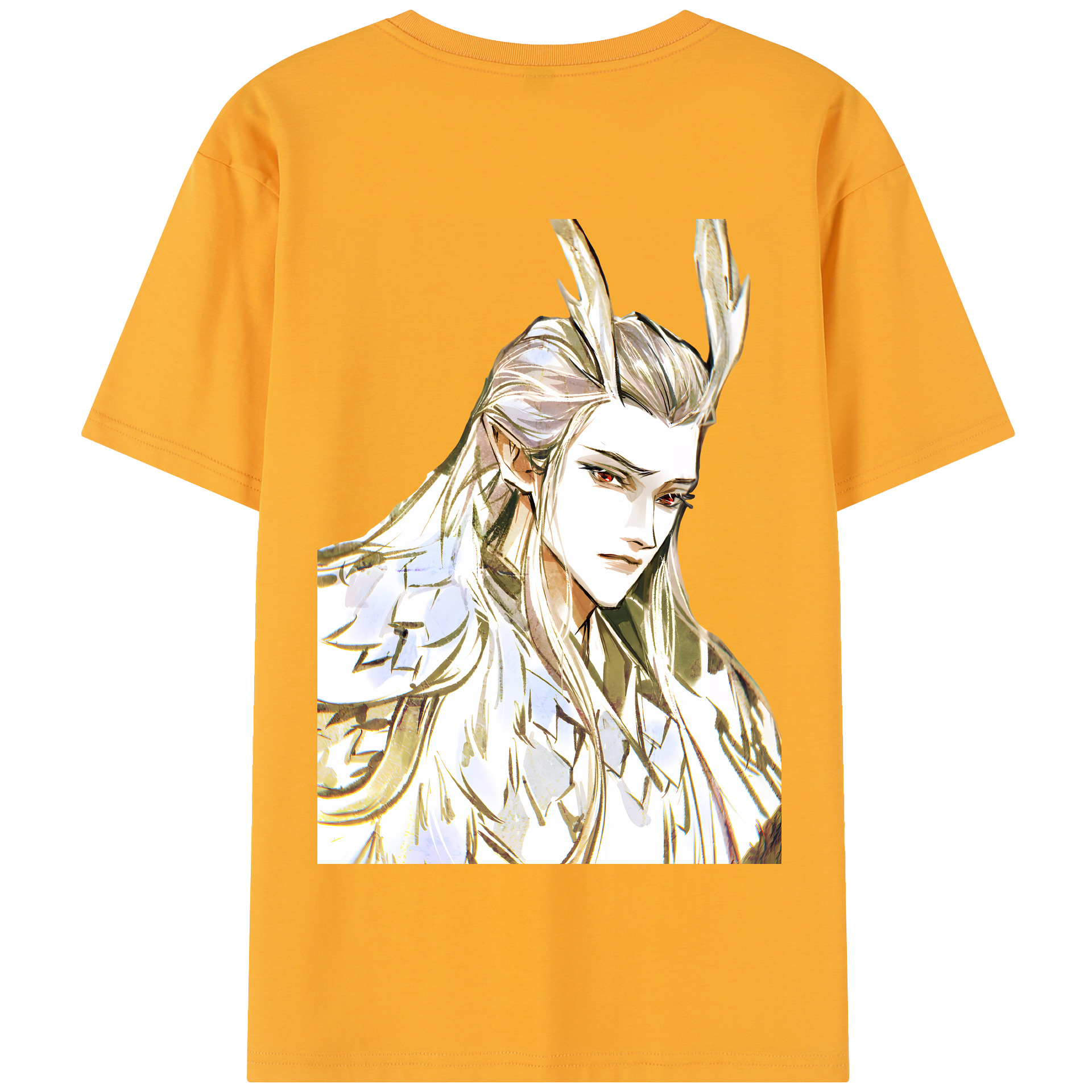 （画像用） Ne Zha 2 ナタ 魔童の大暴れ 綿100％半袖Tシャツ（背面プリント）
