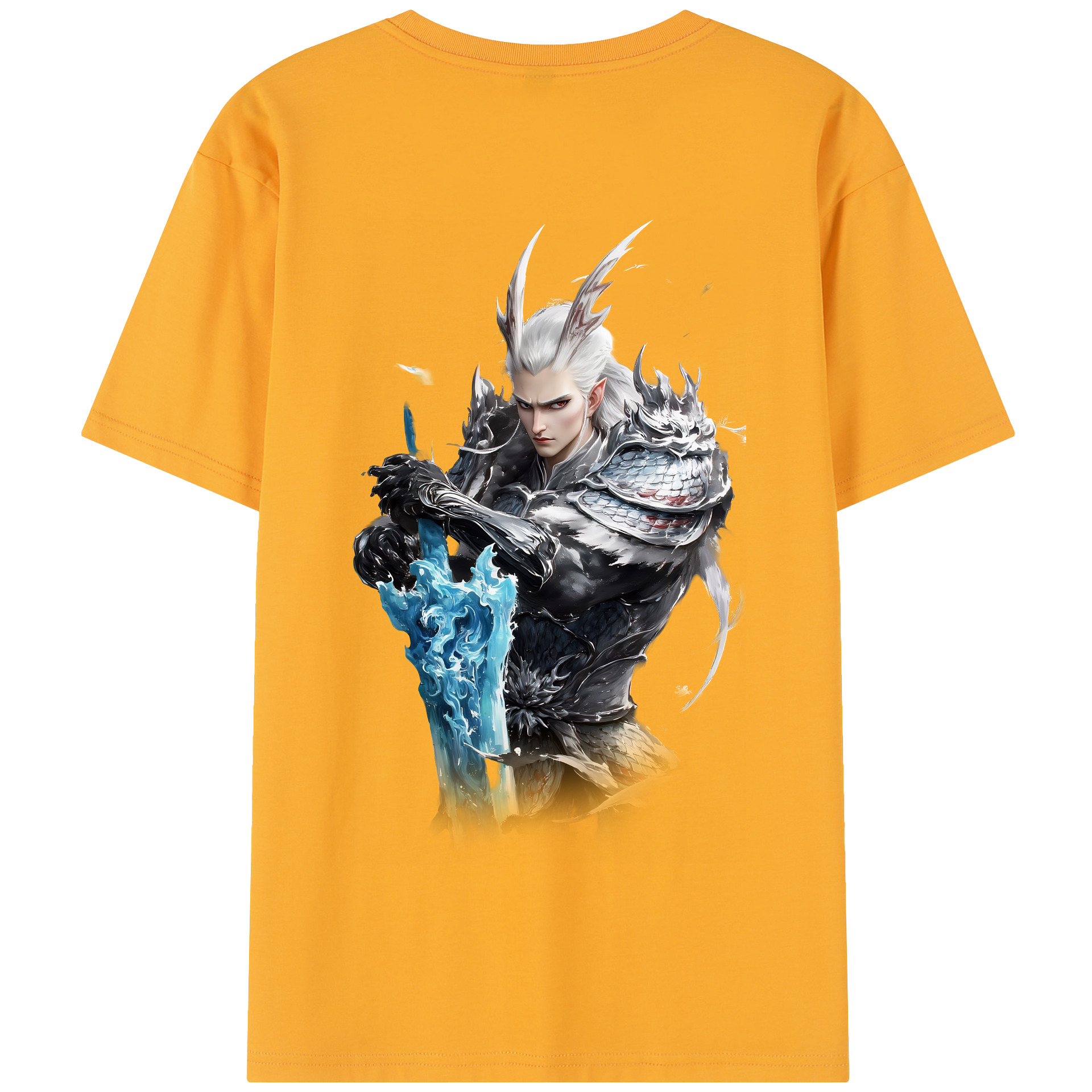 （画像用） Ne Zha 2 ナタ 魔童の大暴れ 綿100％半袖Tシャツ（背面プリント）