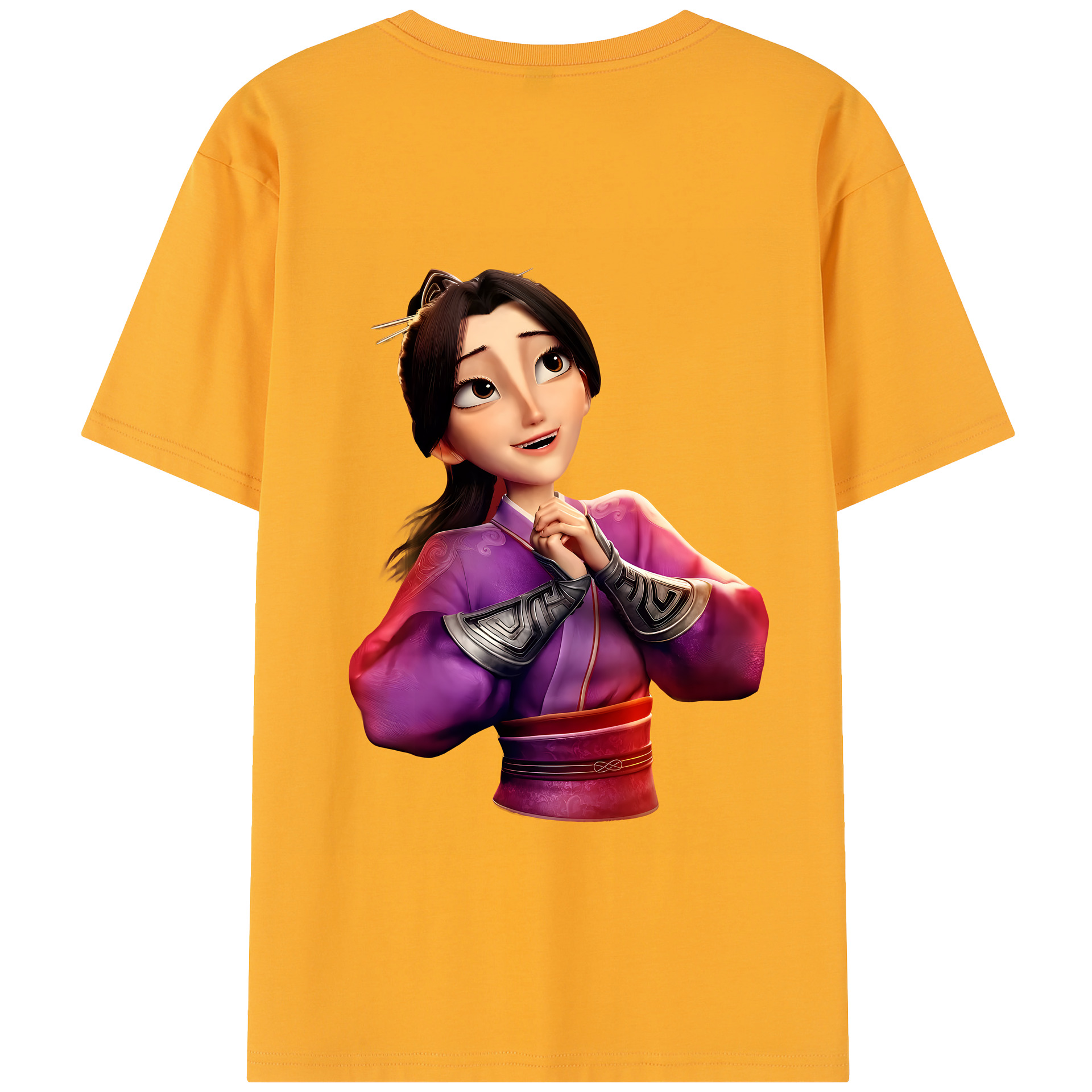 （画像用） Ne Zha 2 ナタ 魔童の大暴れ 綿100％半袖Tシャツ（背面プリント）