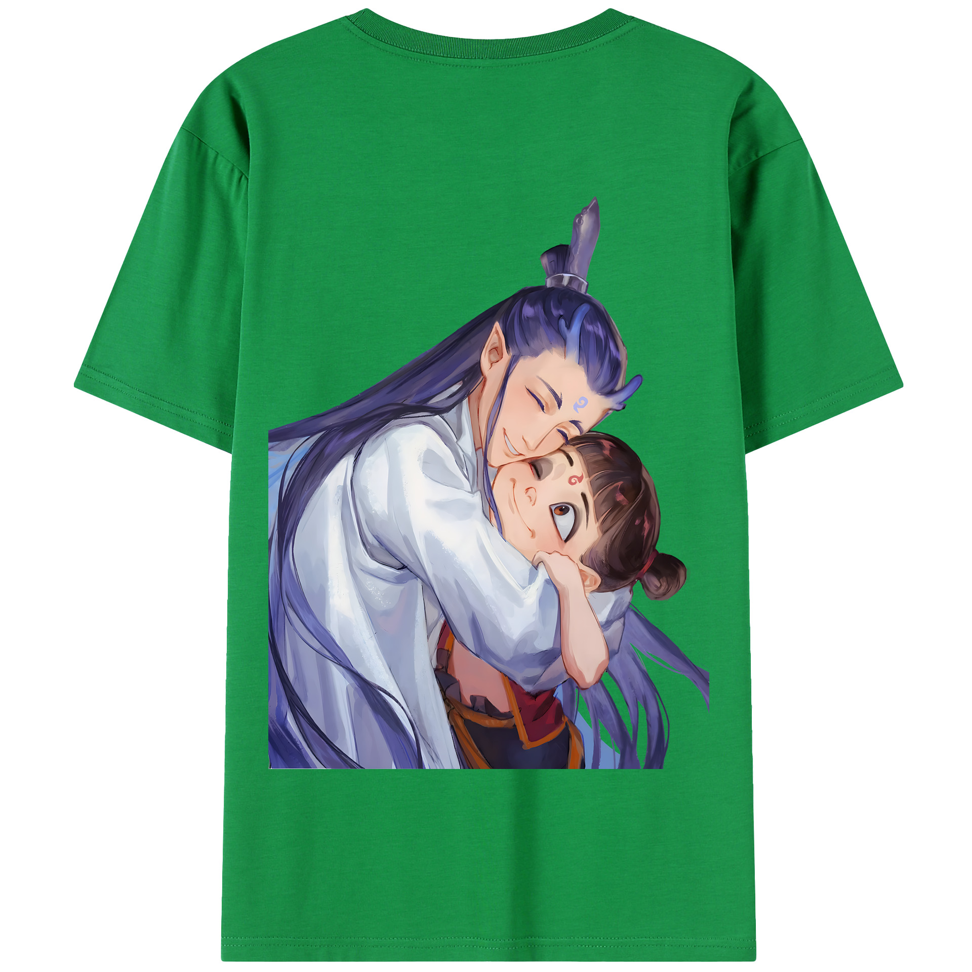 （画像用） Ne Zha 2 ナタ 魔童の大暴れ 綿100％半袖Tシャツ（背面プリント）