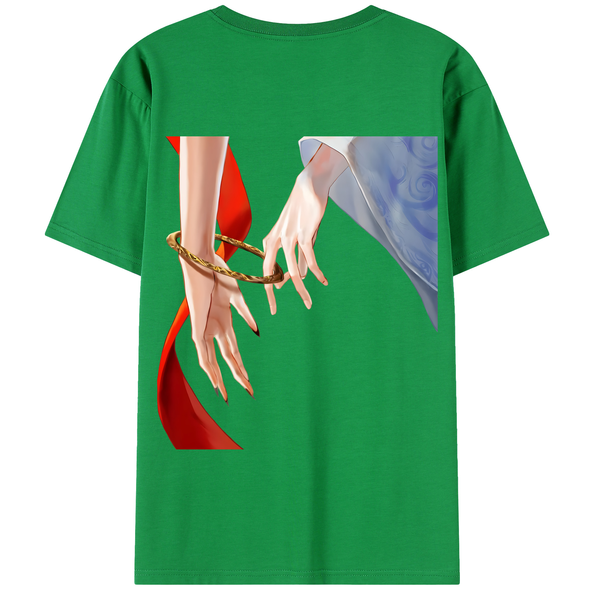 （画像用） Ne Zha 2 ナタ 魔童の大暴れ 綿100％半袖Tシャツ（背面プリント）