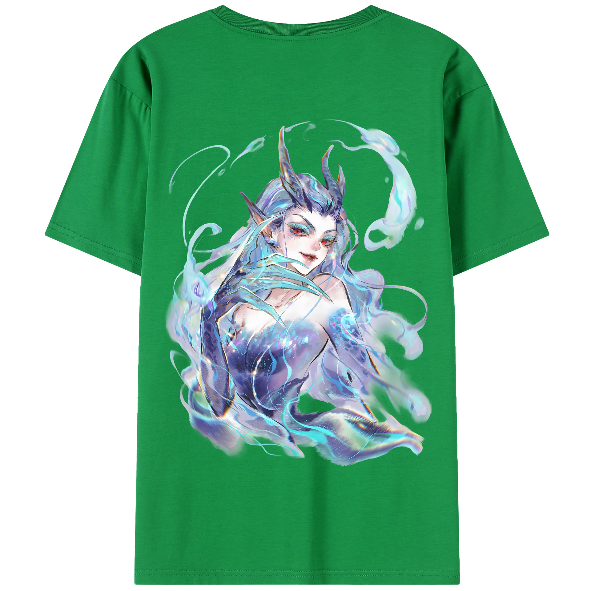 （画像用） Ne Zha 2 ナタ 魔童の大暴れ 綿100％半袖Tシャツ（背面プリント）
