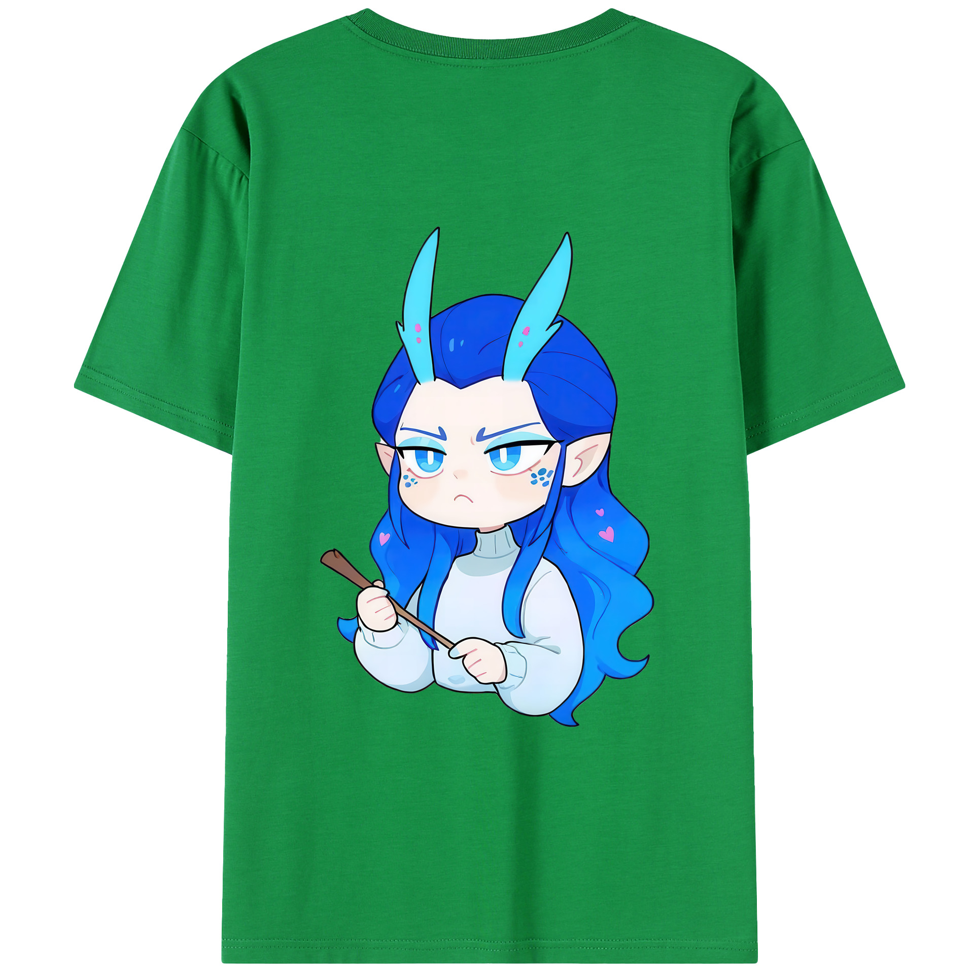 （画像用） Ne Zha 2 ナタ 魔童の大暴れ 綿100％半袖Tシャツ（背面プリント）