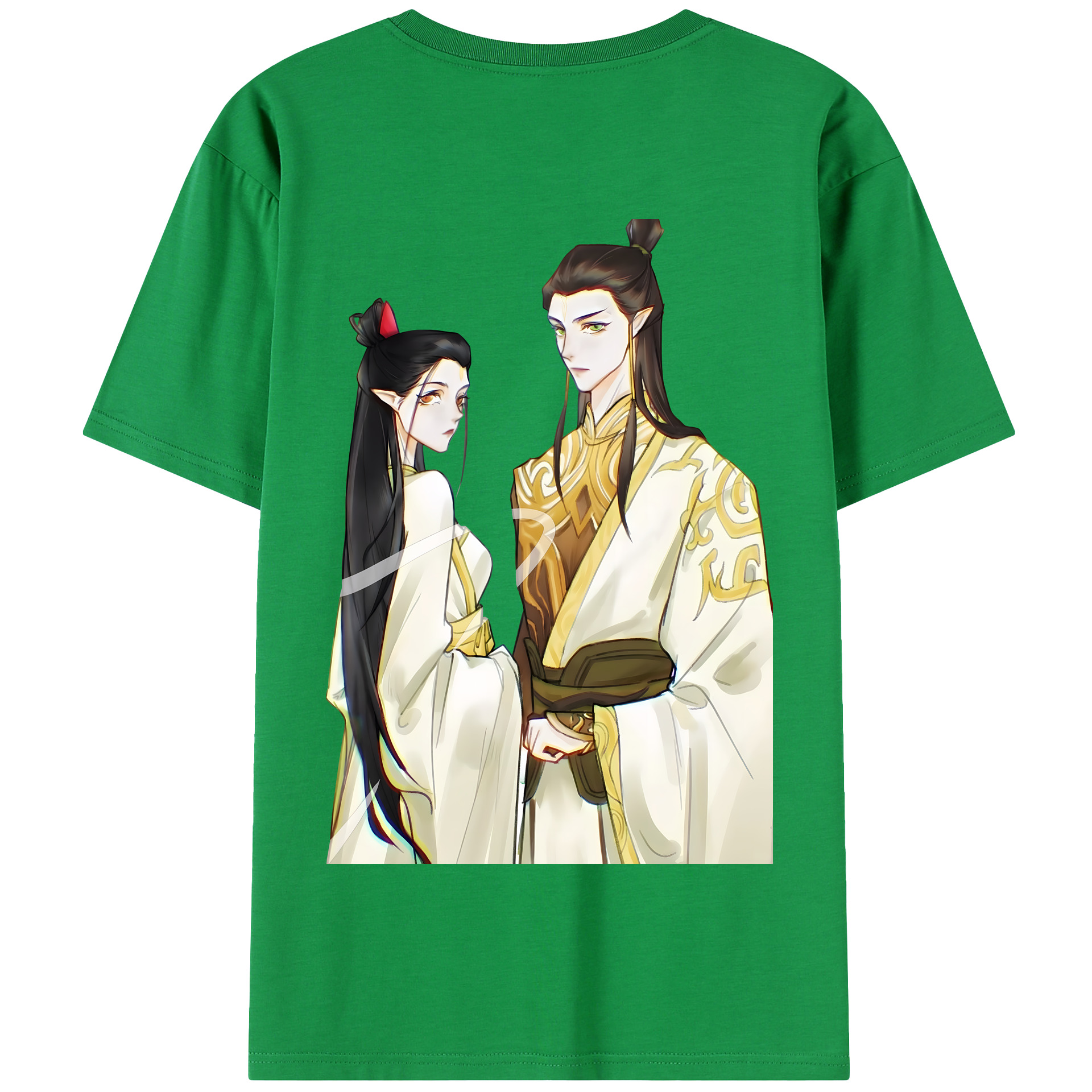 （画像用） Ne Zha 2 ナタ 魔童の大暴れ 綿100％半袖Tシャツ（背面プリント）