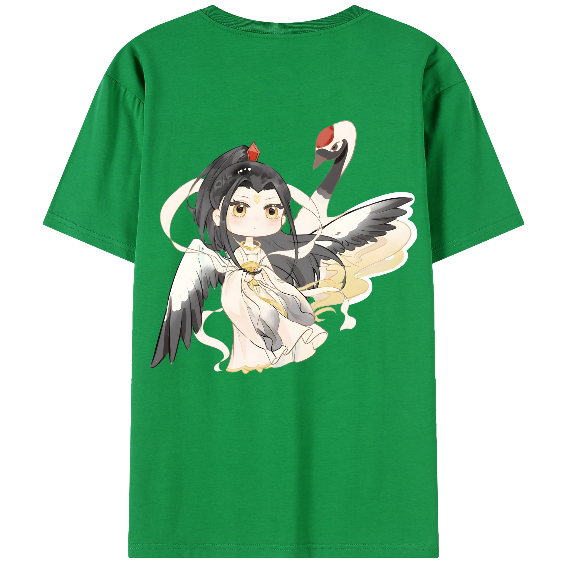 （画像用） Ne Zha 2 ナタ 魔童の大暴れ 綿100％半袖Tシャツ（背面プリント）