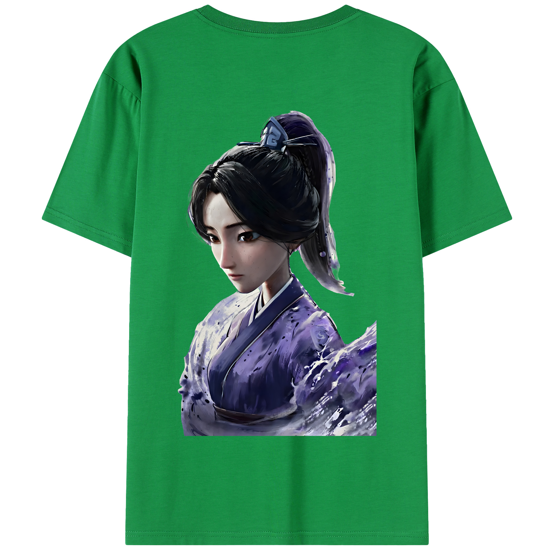 （画像用） Ne Zha 2 ナタ 魔童の大暴れ 綿100％半袖Tシャツ（背面プリント）