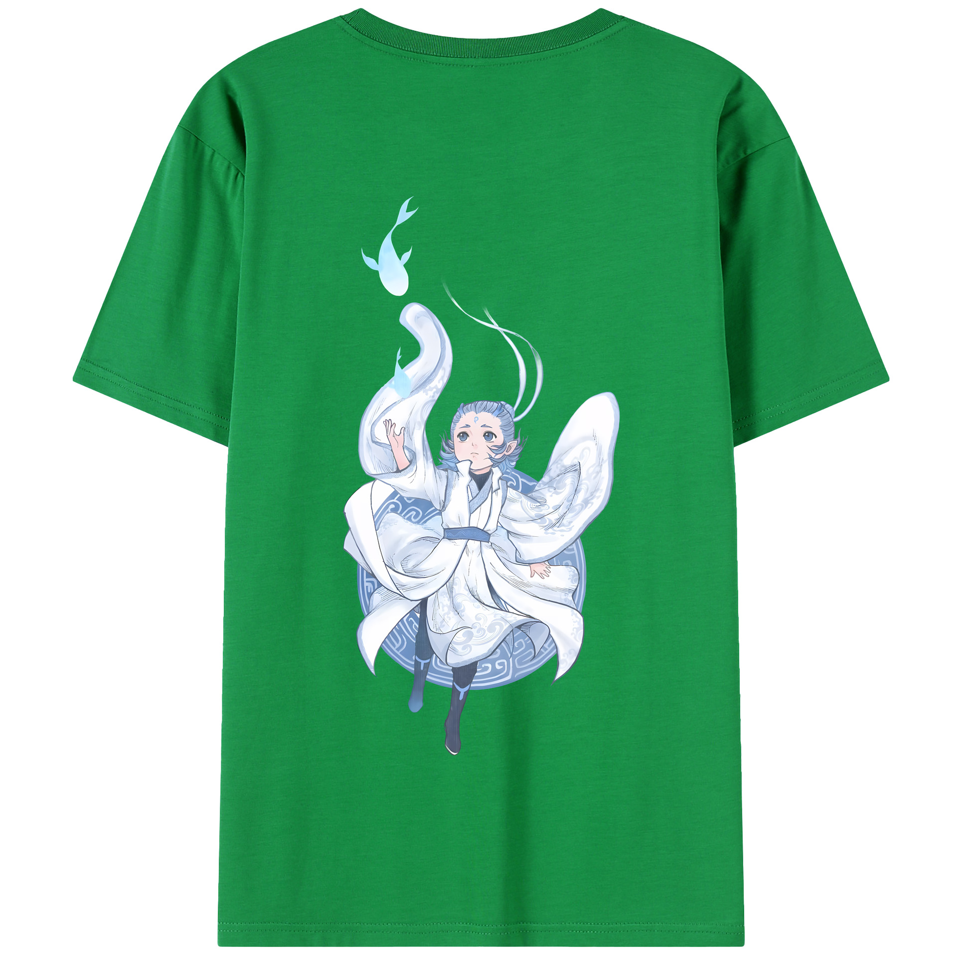 （画像用） Ne Zha 2 ナタ 魔童の大暴れ 綿100％半袖Tシャツ（背面プリント）
