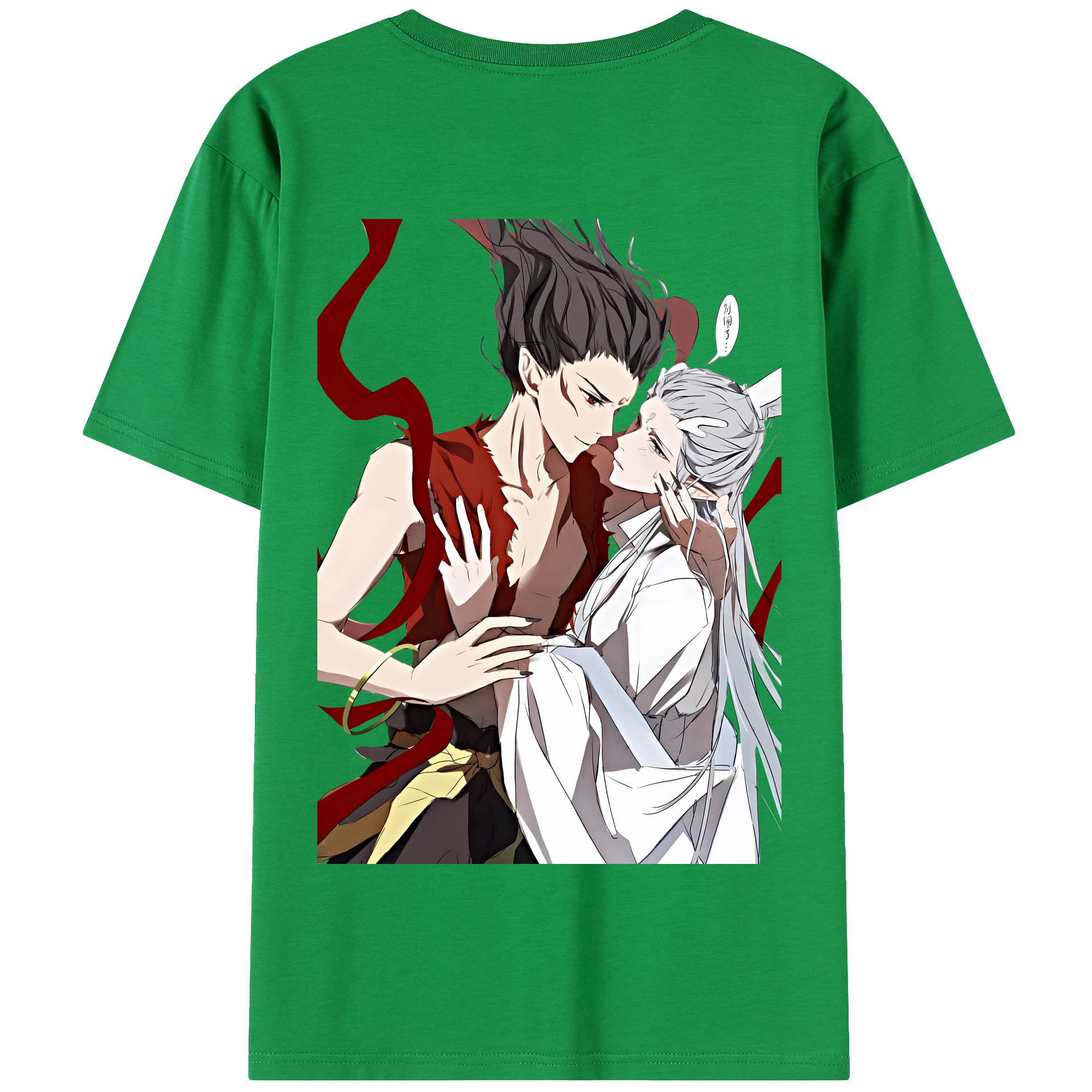 （画像用） Ne Zha 2 ナタ 魔童の大暴れ 綿100％半袖Tシャツ（背面プリント）
