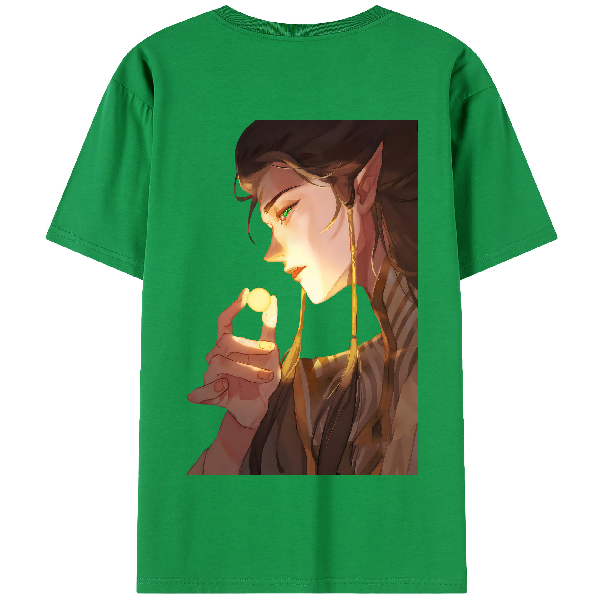 （画像用） Ne Zha 2 ナタ 魔童の大暴れ 綿100％半袖Tシャツ（背面プリント）