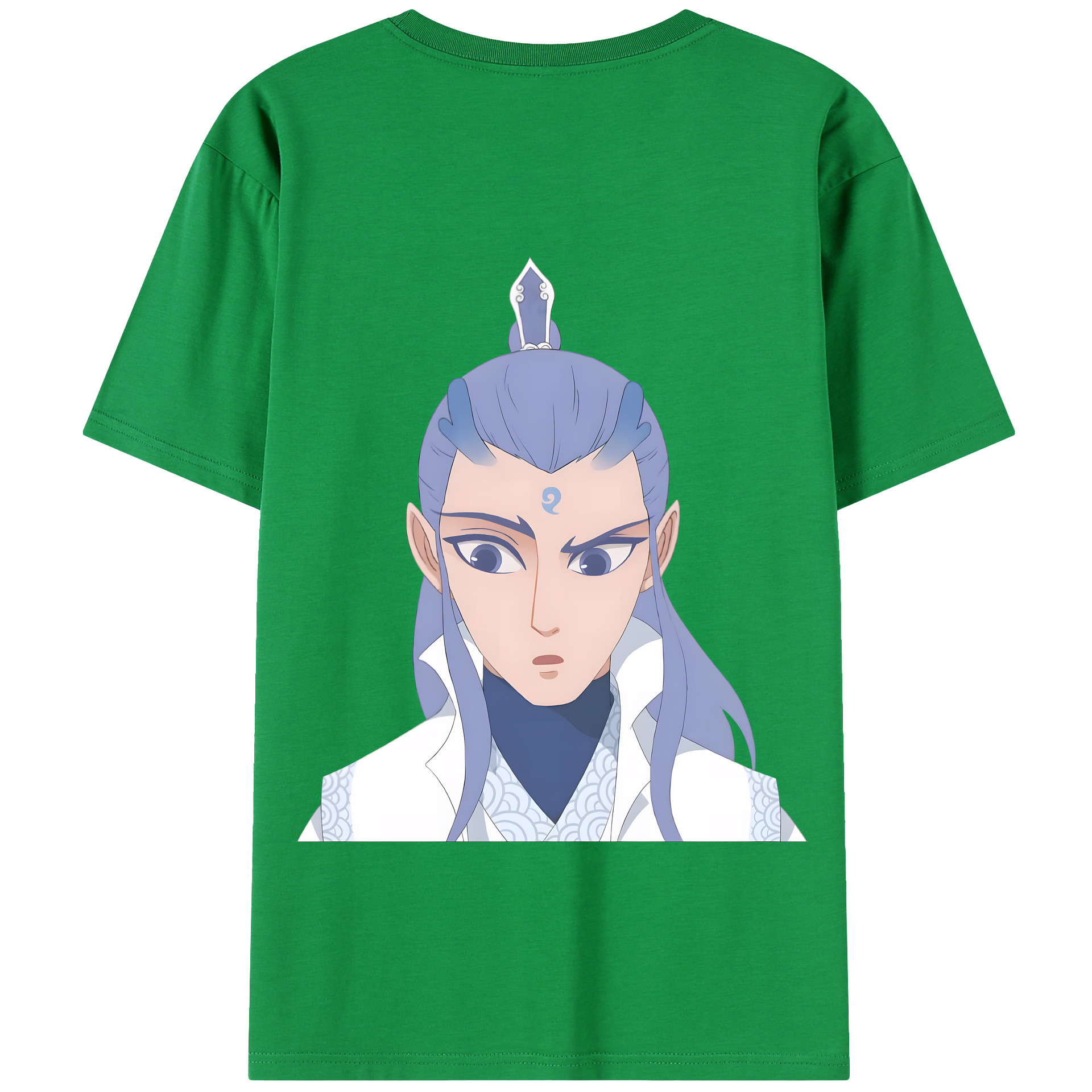 （画像用） Ne Zha 2 ナタ 魔童の大暴れ 綿100％半袖Tシャツ（背面プリント）