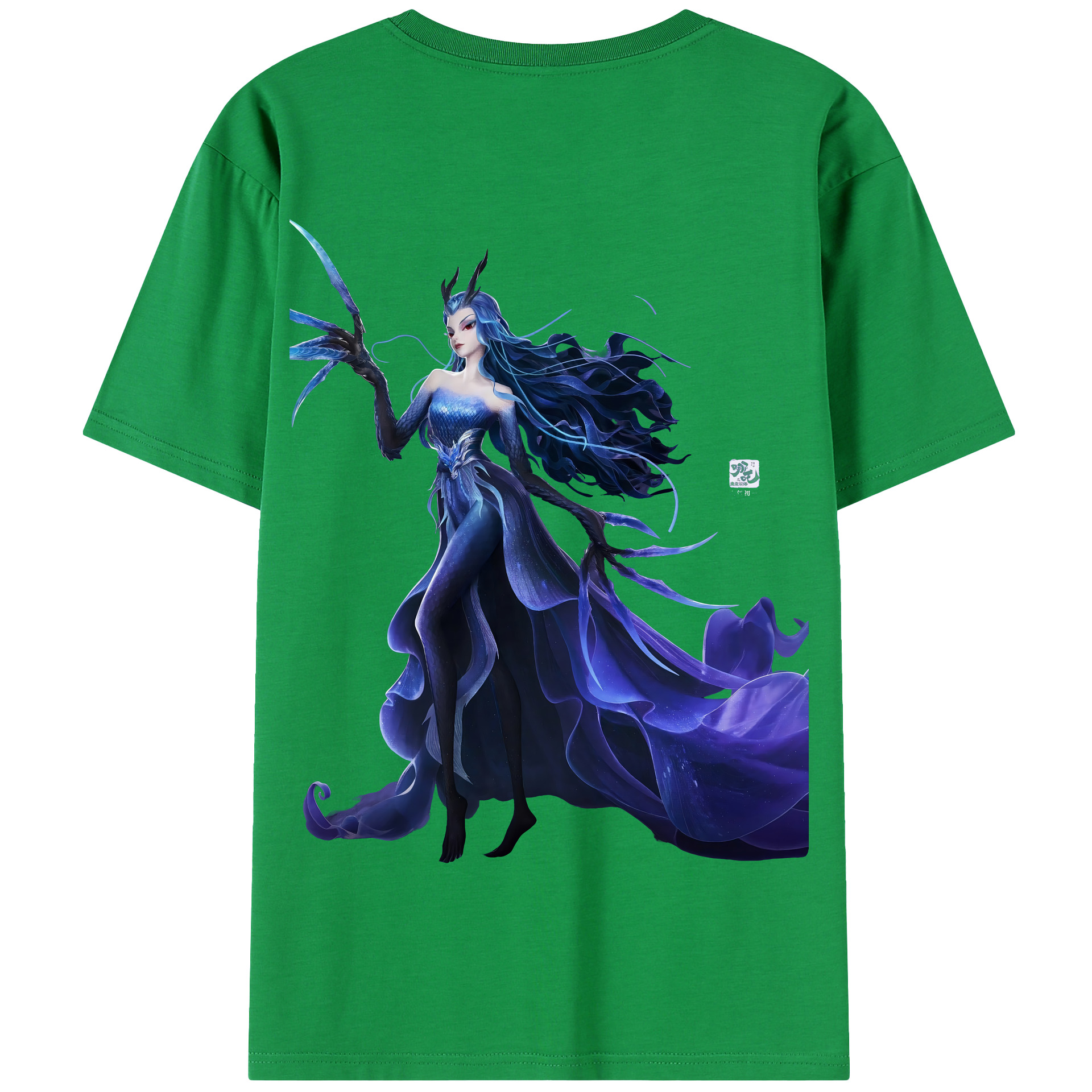 （画像用） Ne Zha 2 ナタ 魔童の大暴れ 綿100％半袖Tシャツ（背面プリント）