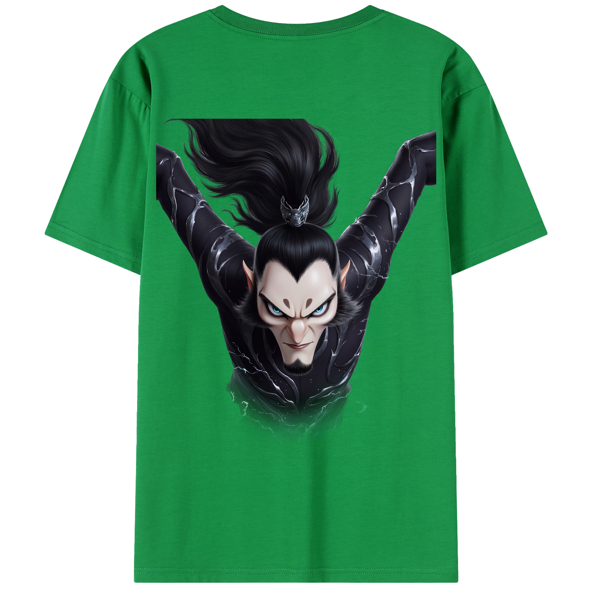 （画像用） Ne Zha 2 ナタ 魔童の大暴れ 綿100％半袖Tシャツ（背面プリント）