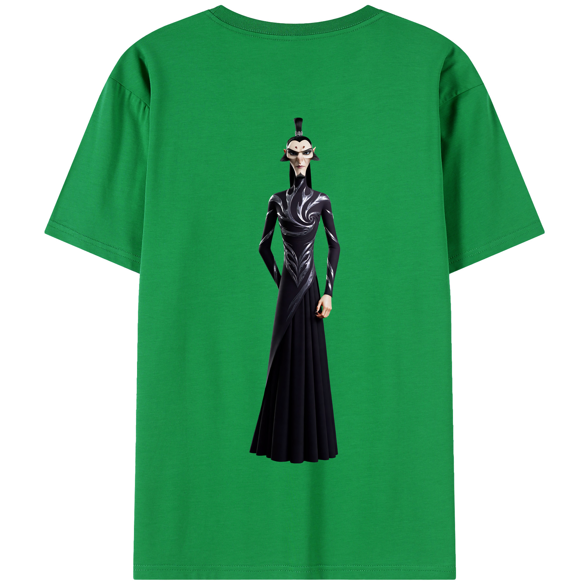 （画像用） Ne Zha 2 ナタ 魔童の大暴れ 綿100％半袖Tシャツ（背面プリント）