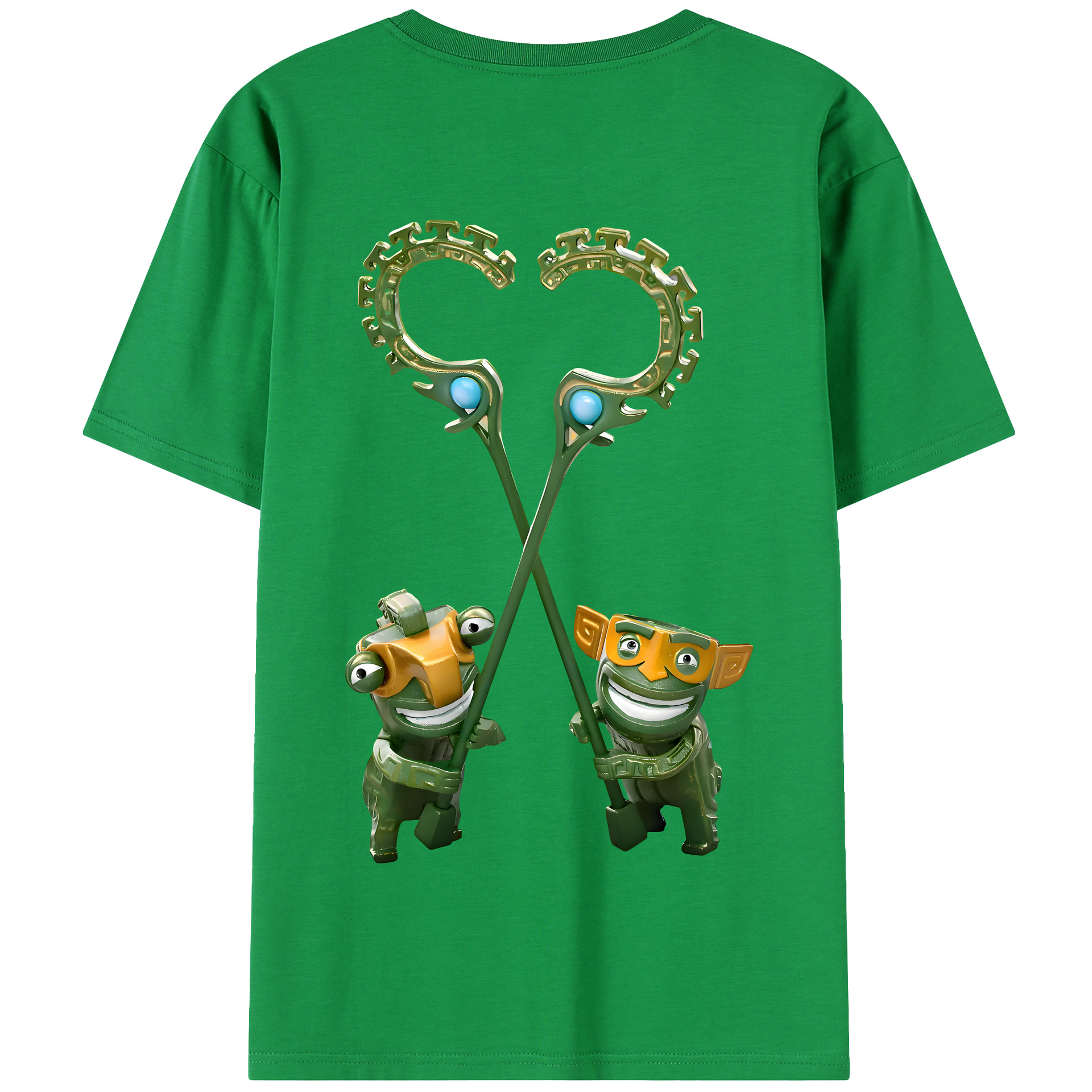 （画像用） Ne Zha 2 ナタ 魔童の大暴れ 綿100％半袖Tシャツ（背面プリント）