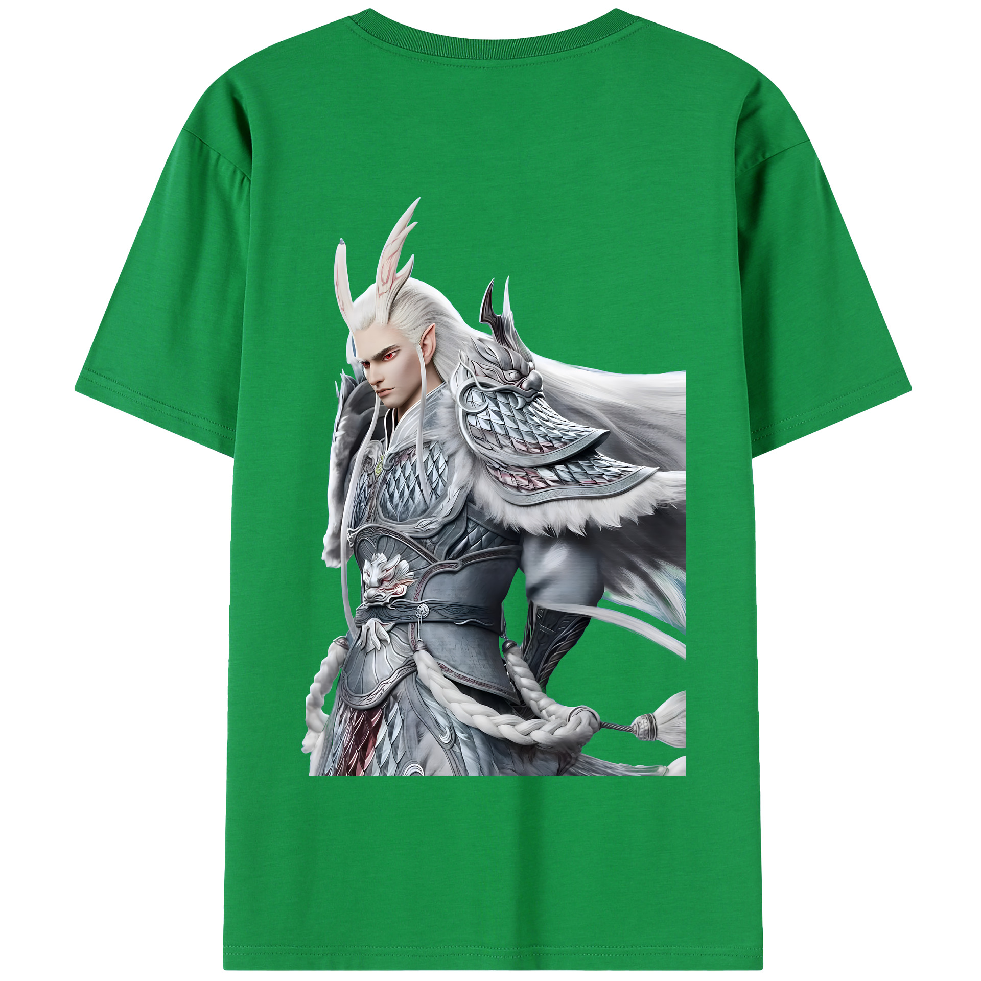 （画像用） Ne Zha 2 ナタ 魔童の大暴れ 綿100％半袖Tシャツ（背面プリント）