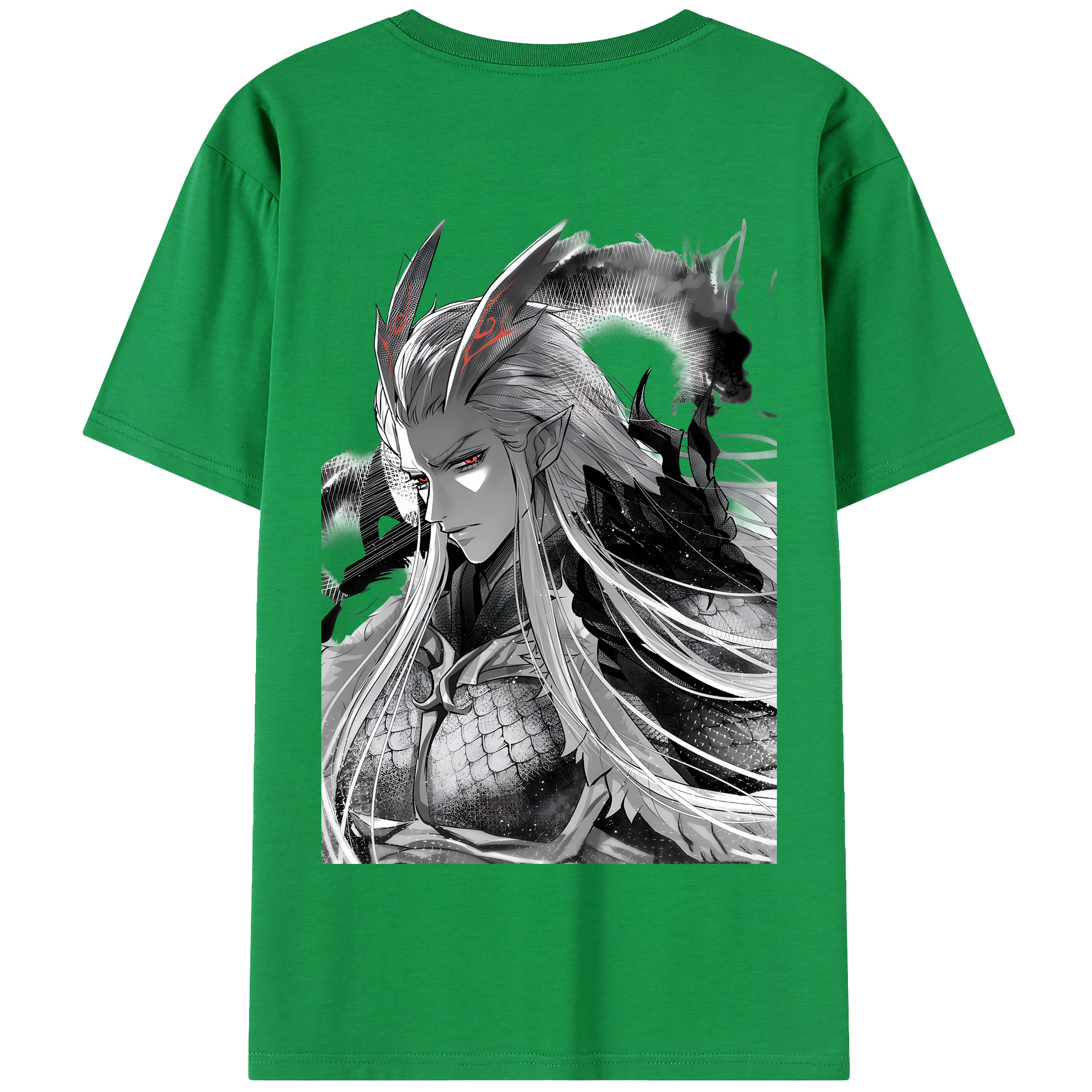 （画像用） Ne Zha 2 ナタ 魔童の大暴れ 綿100％半袖Tシャツ（背面プリント）