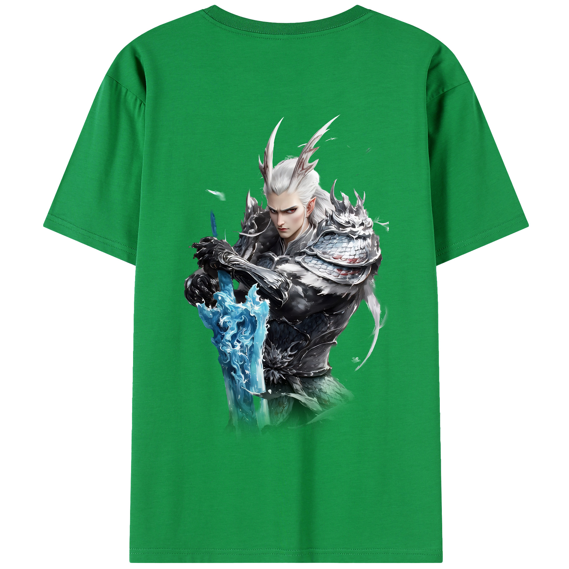 （画像用） Ne Zha 2 ナタ 魔童の大暴れ 綿100％半袖Tシャツ（背面プリント）