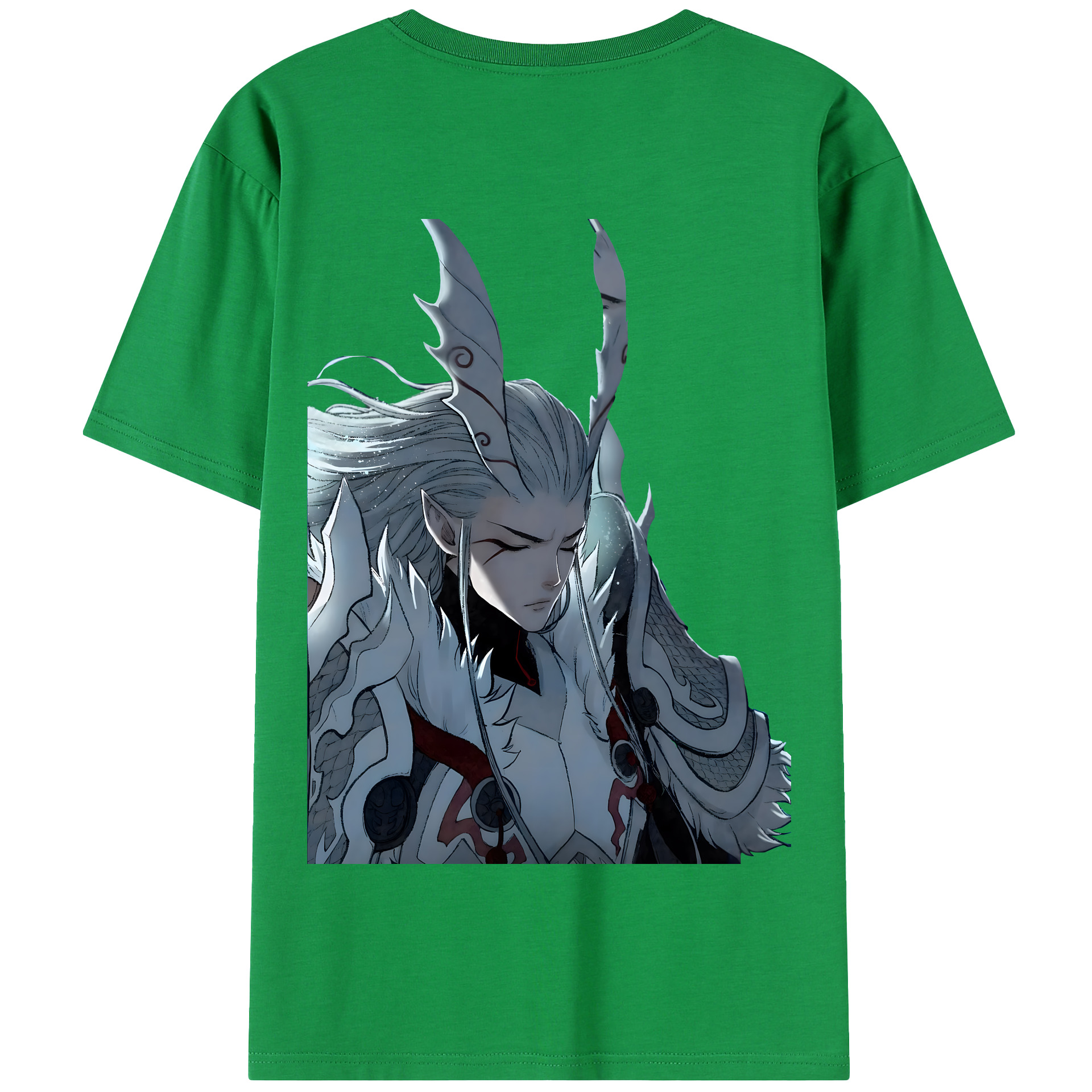 （画像用） Ne Zha 2 ナタ 魔童の大暴れ 綿100％半袖Tシャツ（背面プリント）