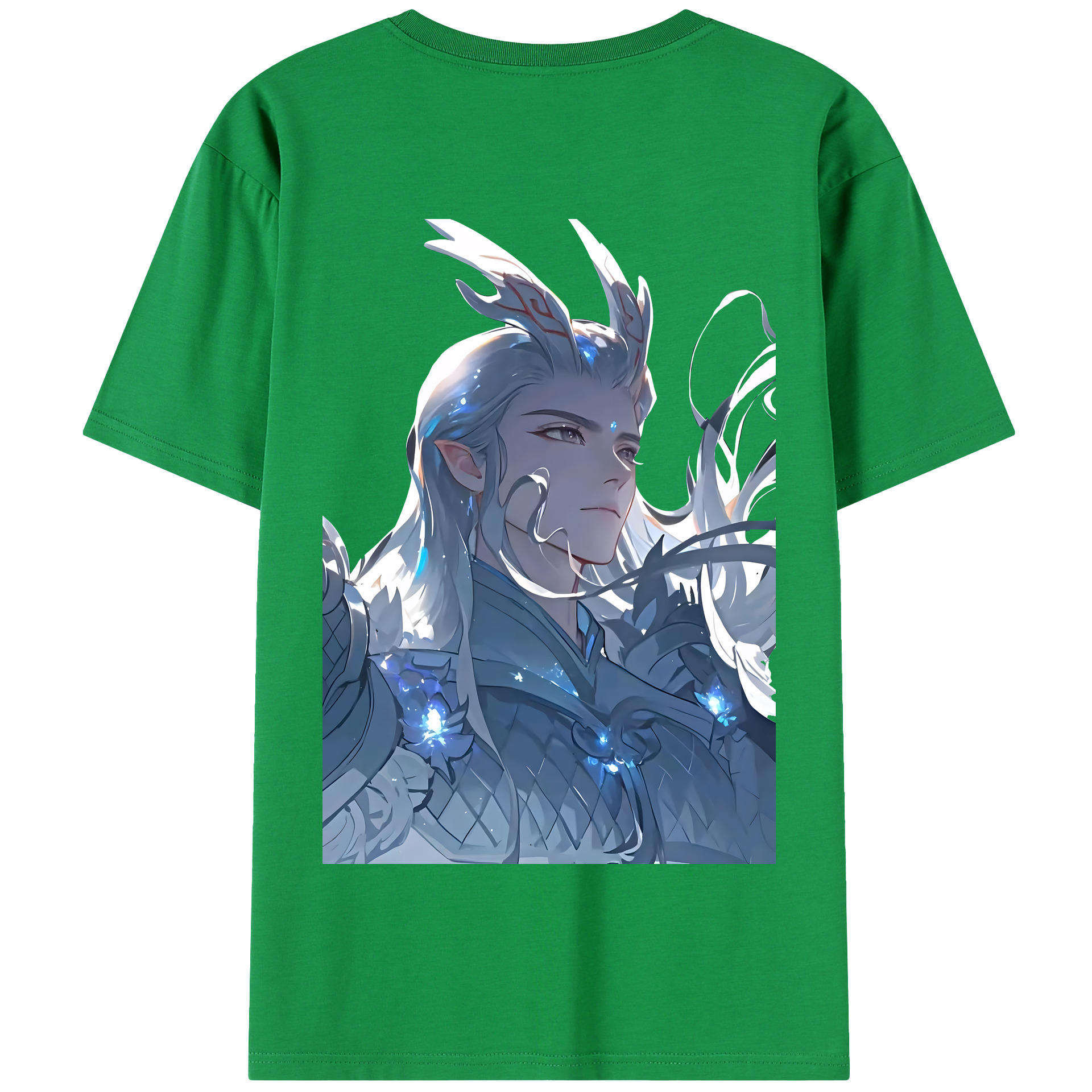 （画像用） Ne Zha 2 ナタ 魔童の大暴れ 綿100％半袖Tシャツ（背面プリント）