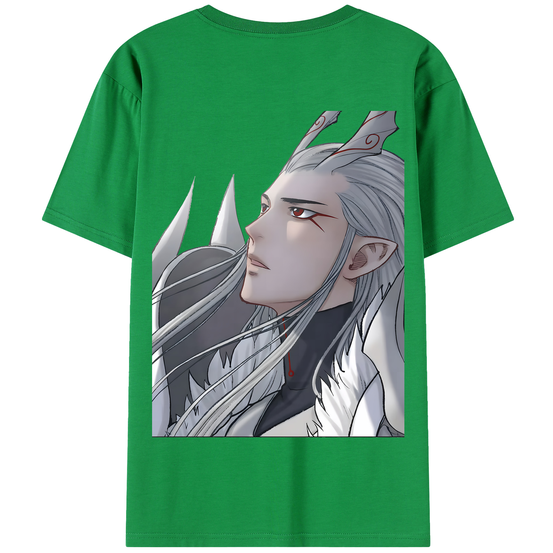 （画像用） Ne Zha 2 ナタ 魔童の大暴れ 綿100％半袖Tシャツ（背面プリント）