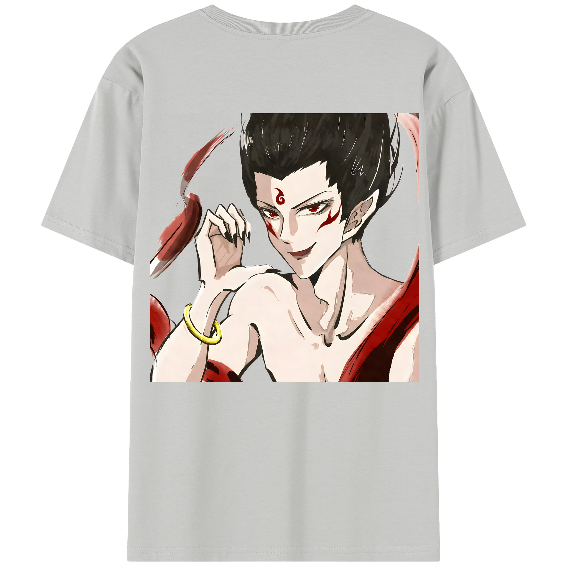 （画像用） Ne Zha 2 ナタ 魔童の大暴れ 綿100％半袖Tシャツ（背面プリント）