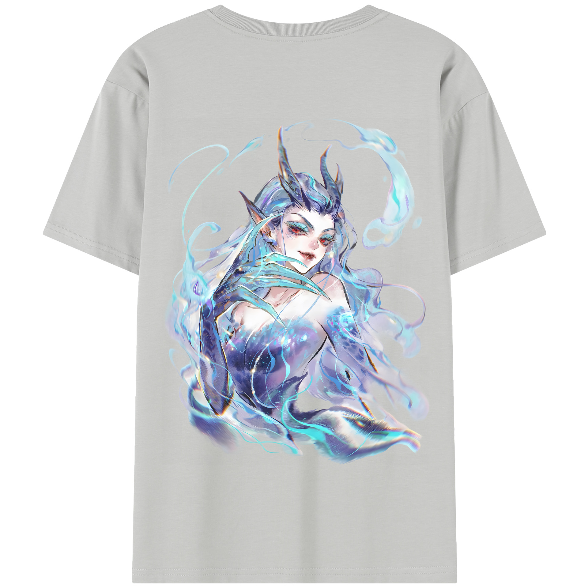 （画像用） Ne Zha 2 ナタ 魔童の大暴れ 綿100％半袖Tシャツ（背面プリント）