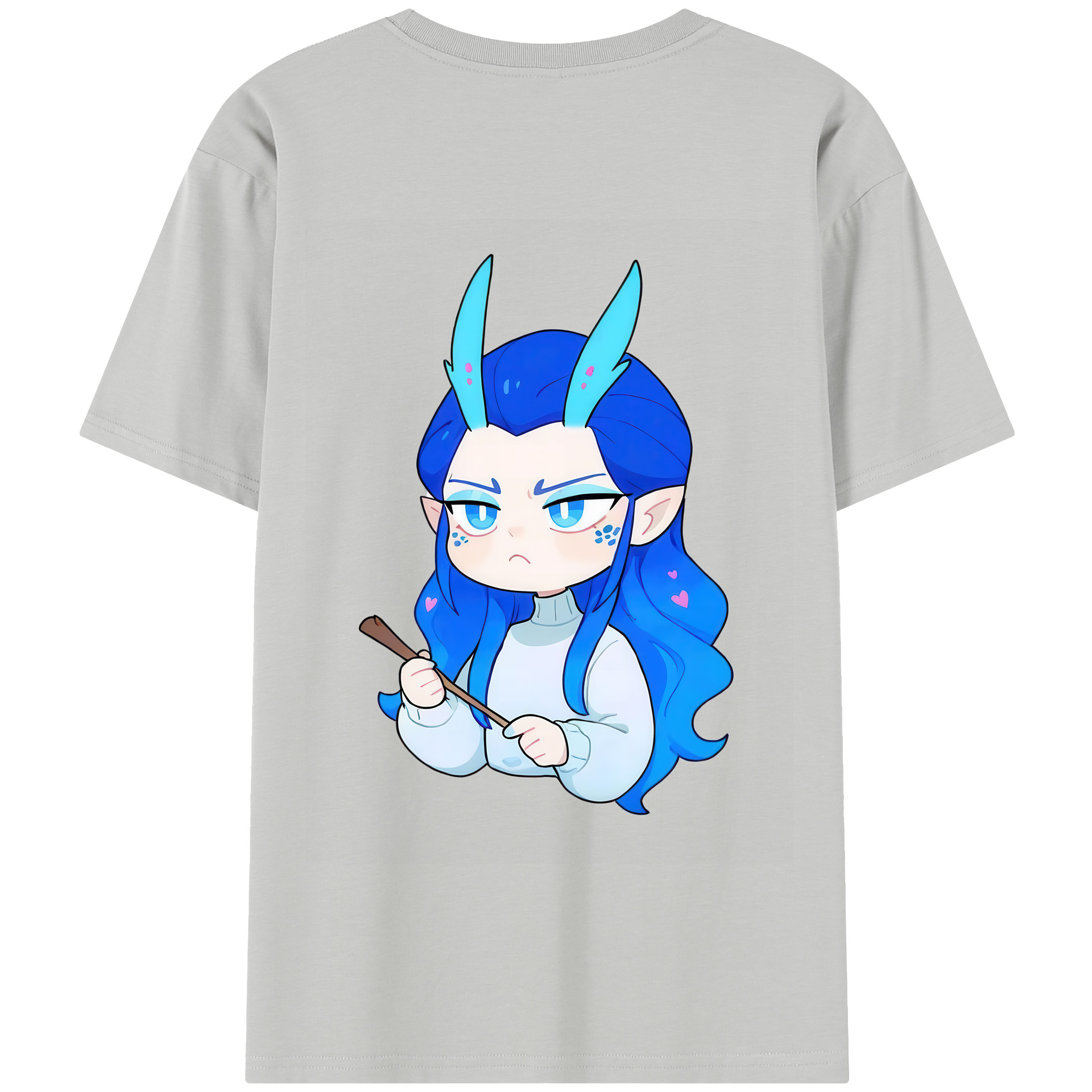 （画像用） Ne Zha 2 ナタ 魔童の大暴れ 綿100％半袖Tシャツ（背面プリント）