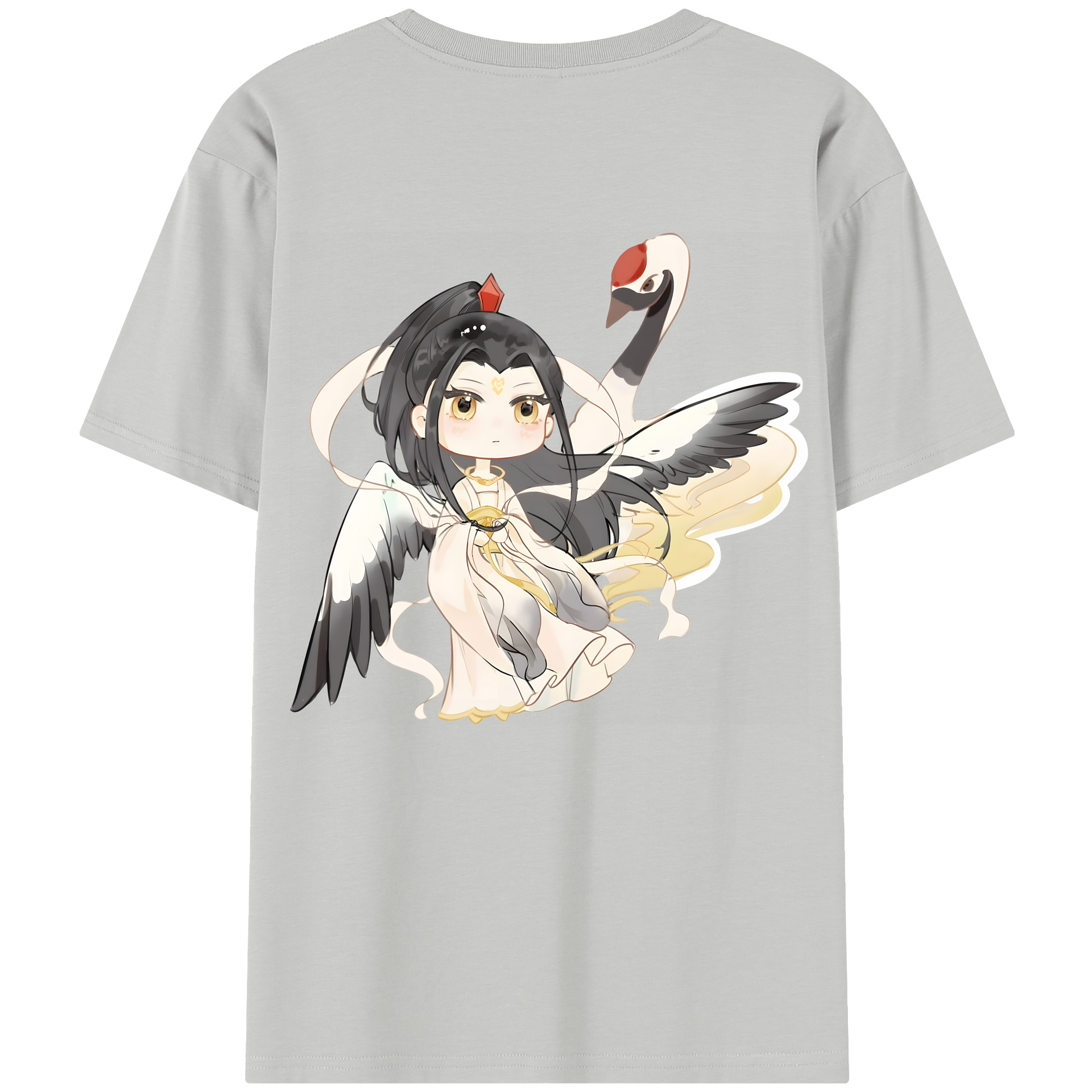 （画像用） Ne Zha 2 ナタ 魔童の大暴れ 綿100％半袖Tシャツ（背面プリント）