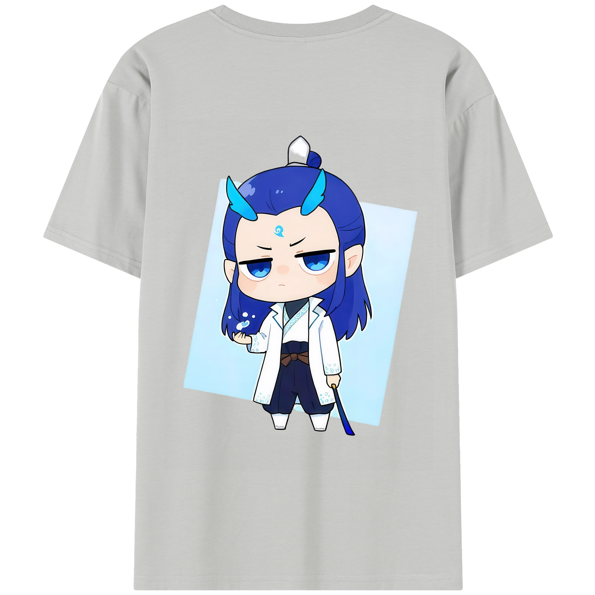 （画像用） Ne Zha 2 ナタ 魔童の大暴れ 綿100％半袖Tシャツ（背面プリント）