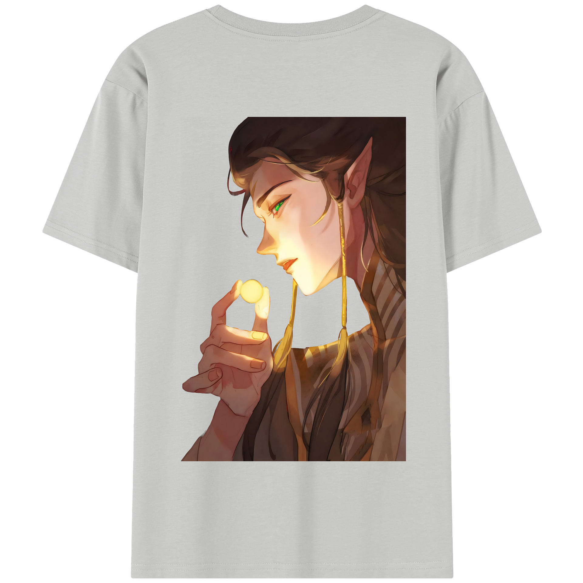 （画像用） Ne Zha 2 ナタ 魔童の大暴れ 綿100％半袖Tシャツ（背面プリント）