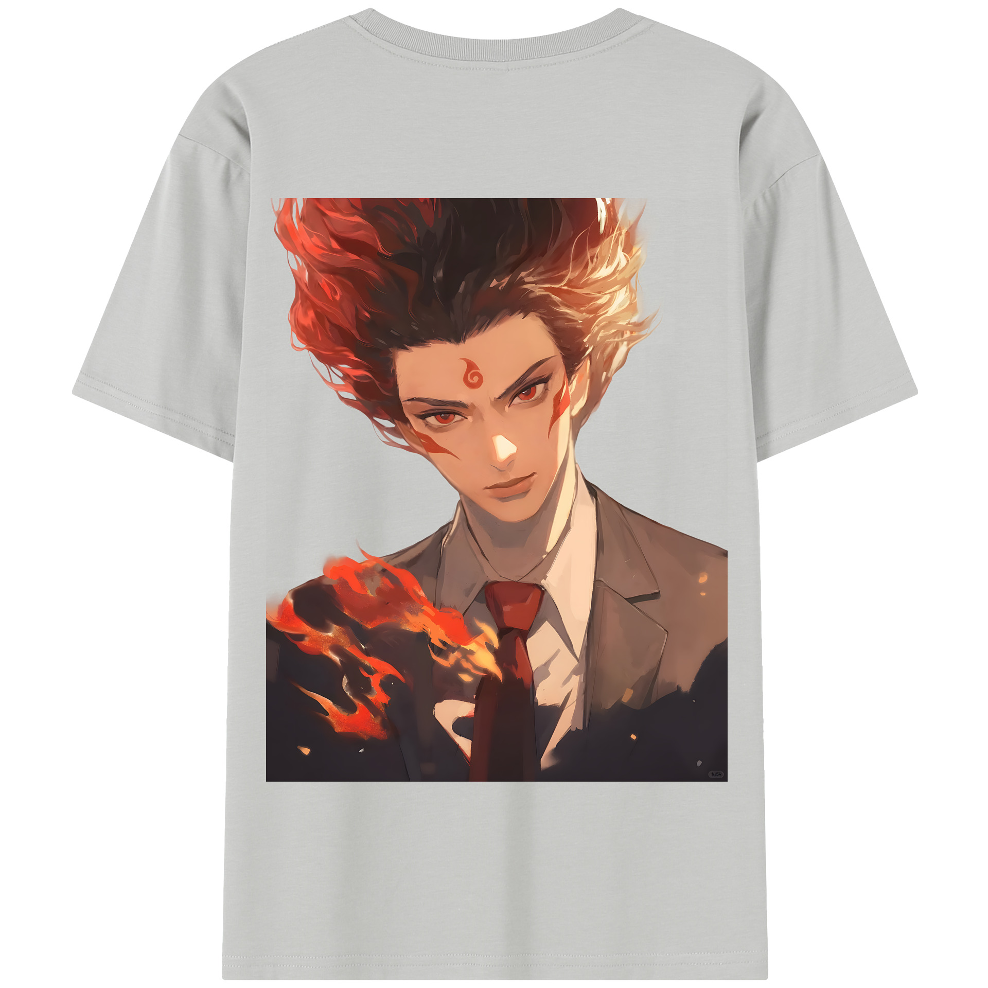 （画像用） Ne Zha 2 ナタ 魔童の大暴れ 綿100％半袖Tシャツ（背面プリント）