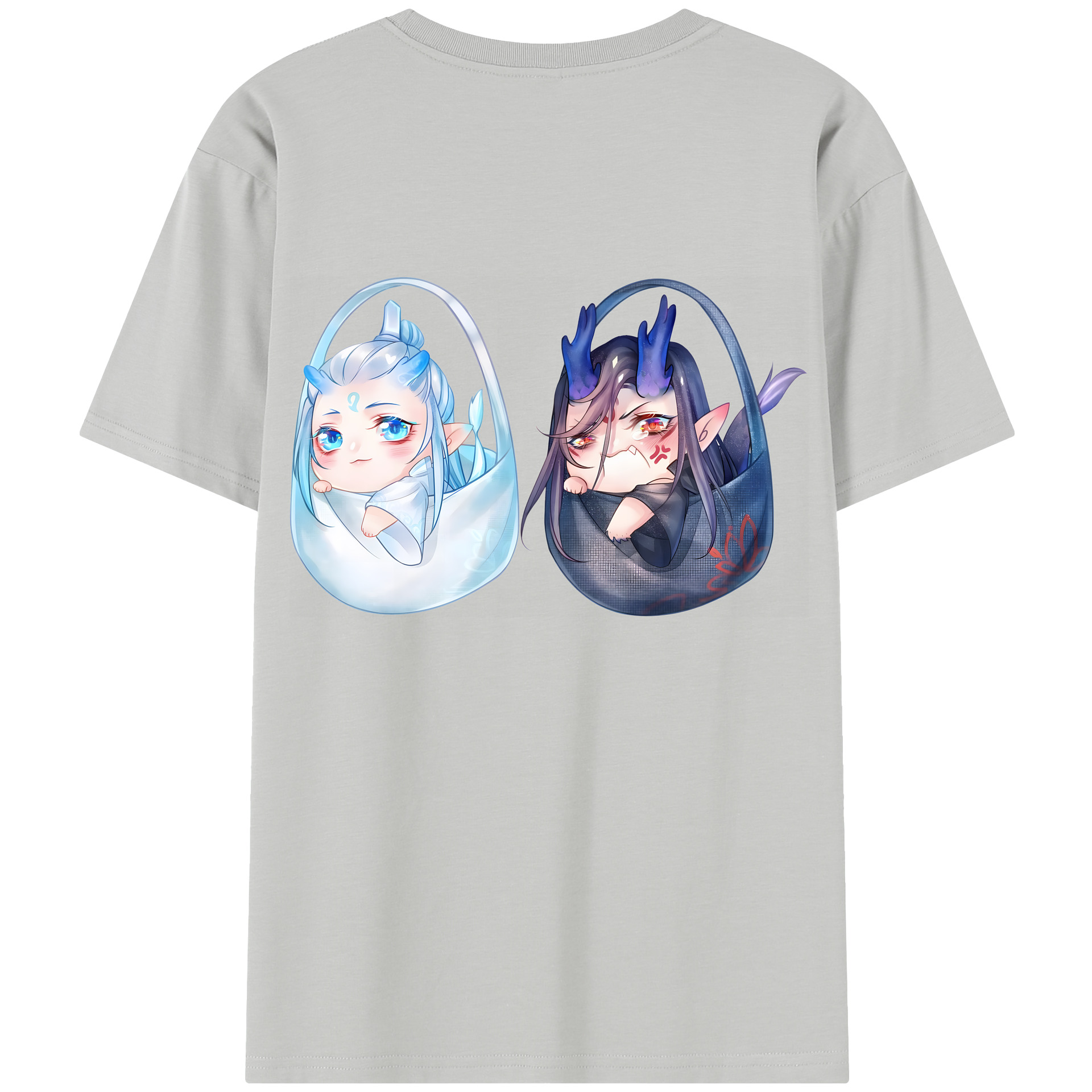 （画像用） Ne Zha 2 ナタ 魔童の大暴れ 綿100％半袖Tシャツ（背面プリント）