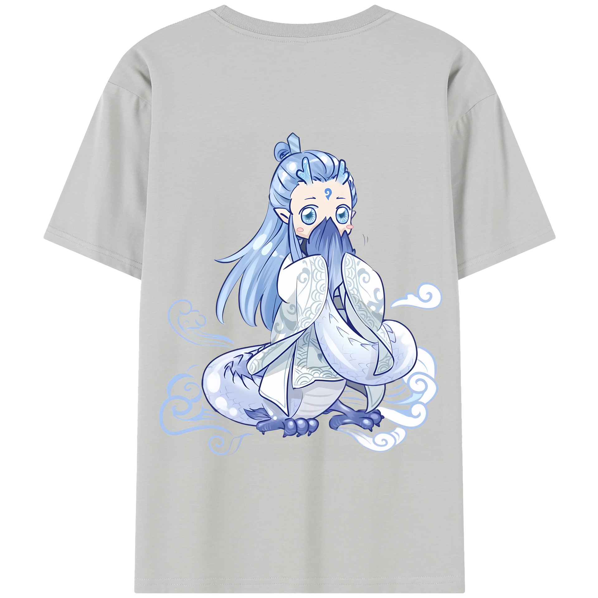 （画像用） Ne Zha 2 ナタ 魔童の大暴れ 綿100％半袖Tシャツ（背面プリント）