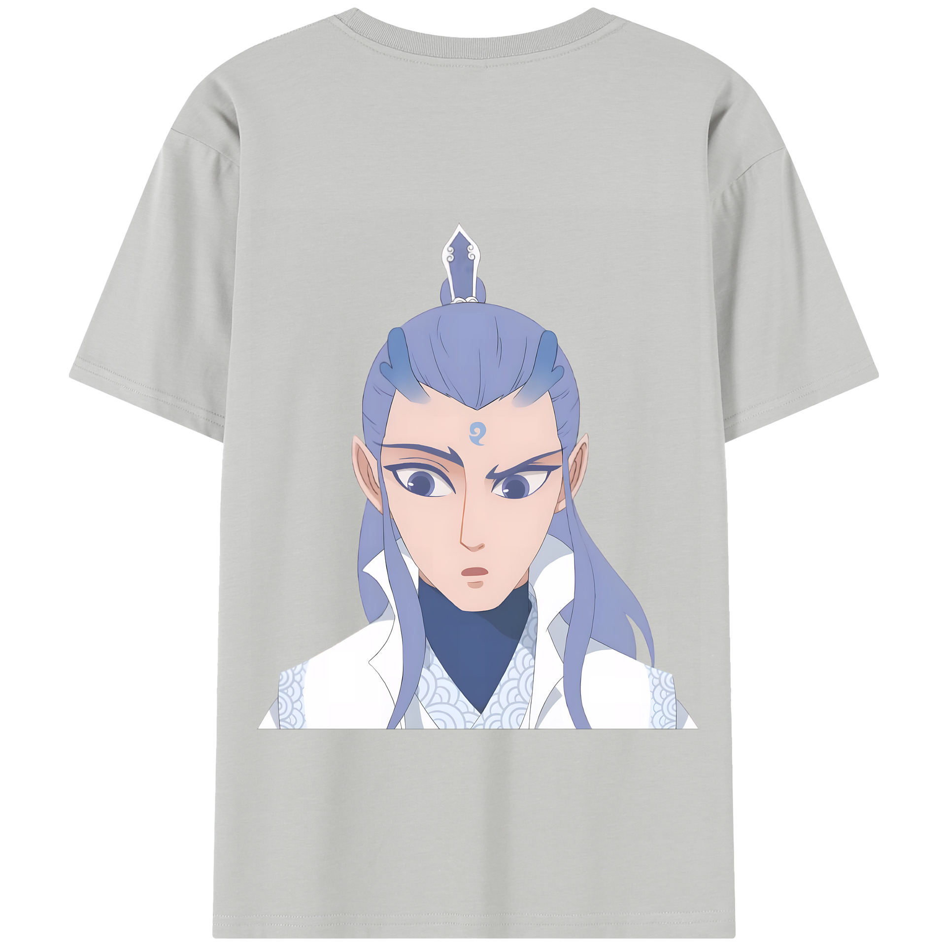 （画像用） Ne Zha 2 ナタ 魔童の大暴れ 綿100％半袖Tシャツ（背面プリント）
