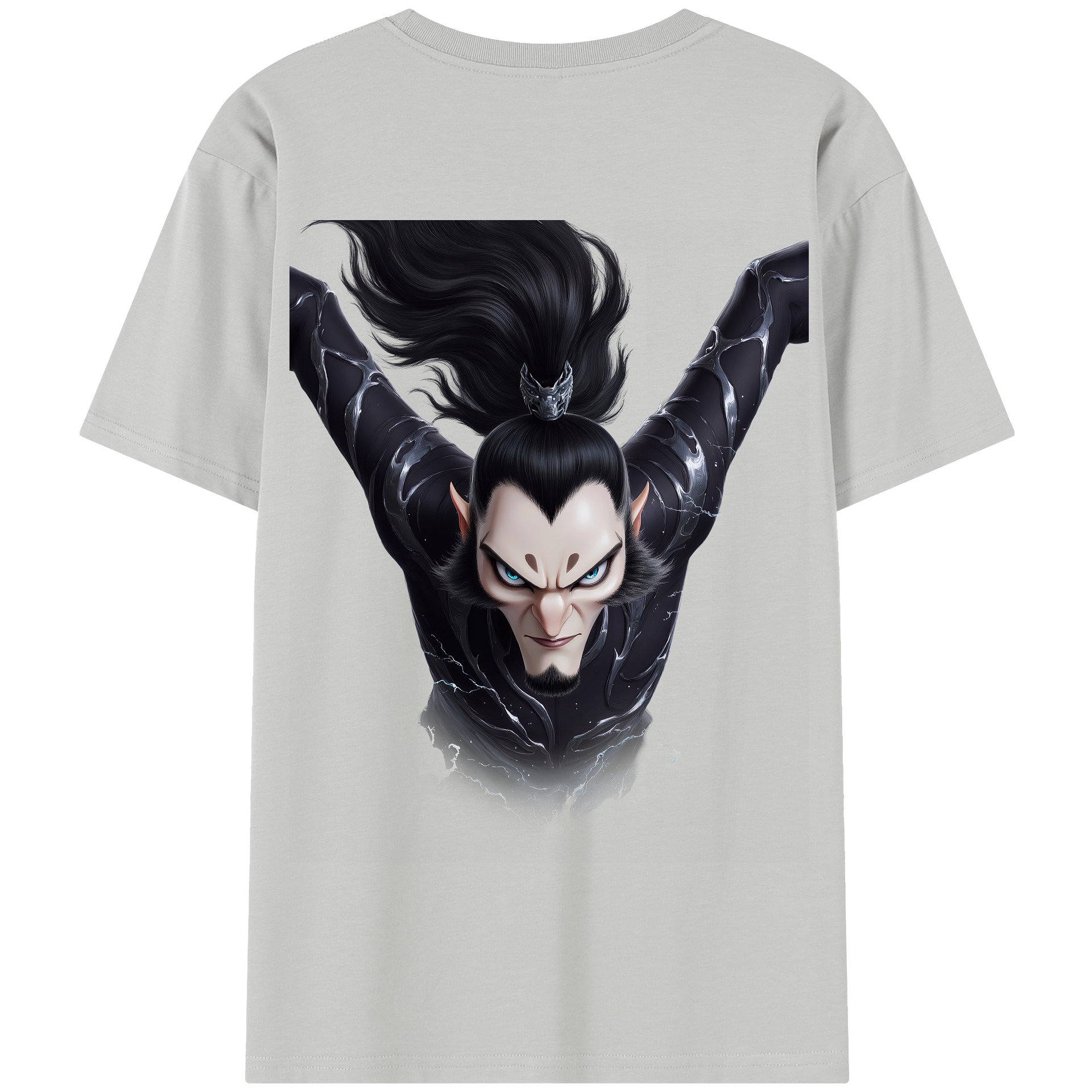（画像用） Ne Zha 2 ナタ 魔童の大暴れ 綿100％半袖Tシャツ（背面プリント）