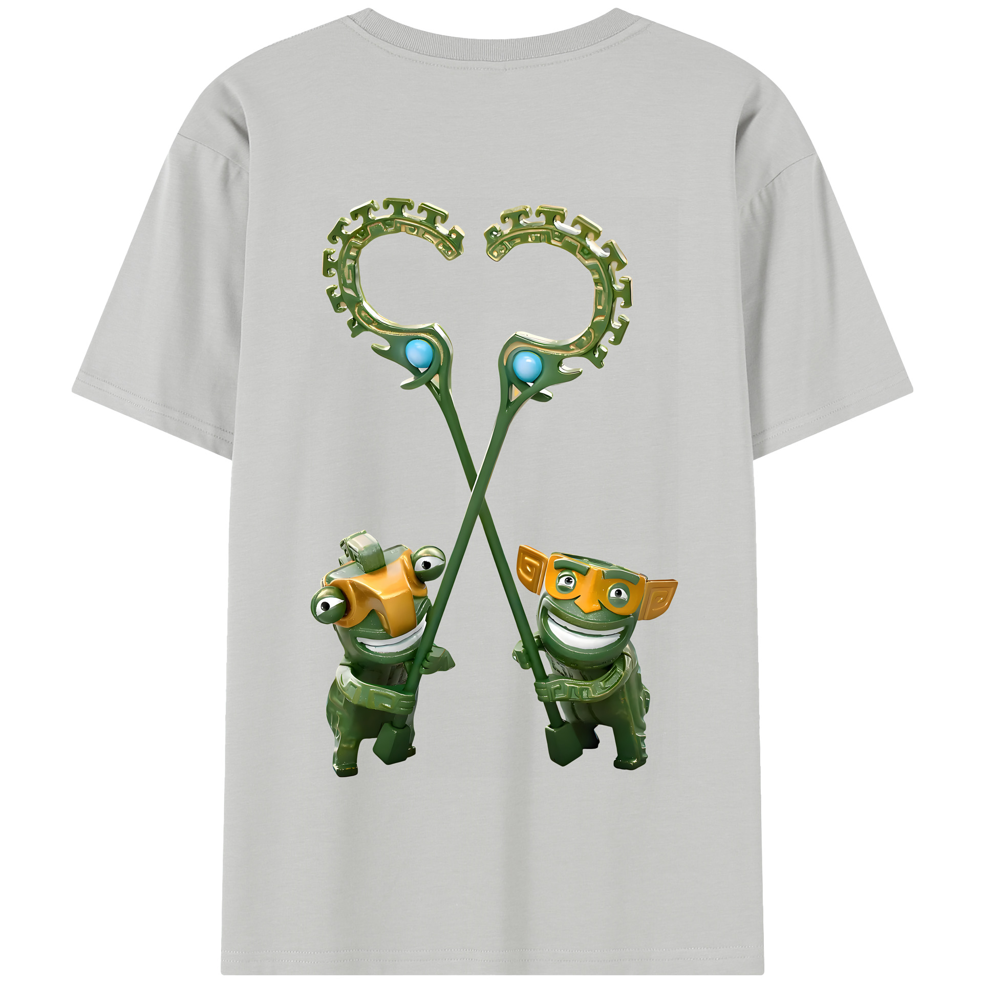 （画像用） Ne Zha 2 ナタ 魔童の大暴れ 綿100％半袖Tシャツ（背面プリント）