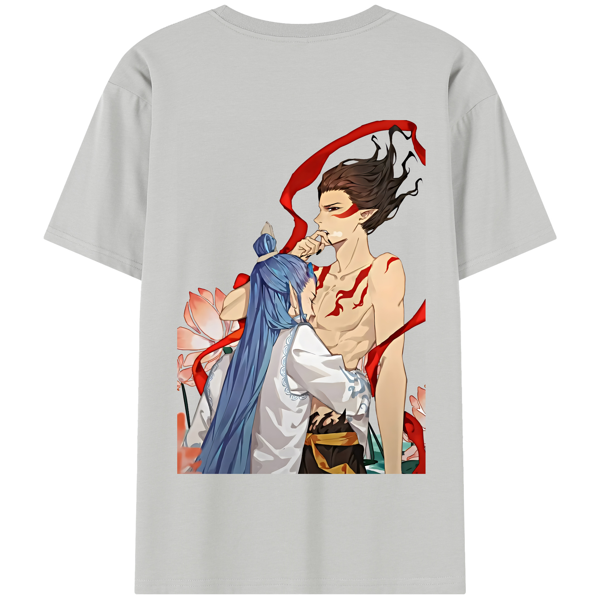 （画像用） Ne Zha 2 ナタ 魔童の大暴れ 綿100％半袖Tシャツ（背面プリント）