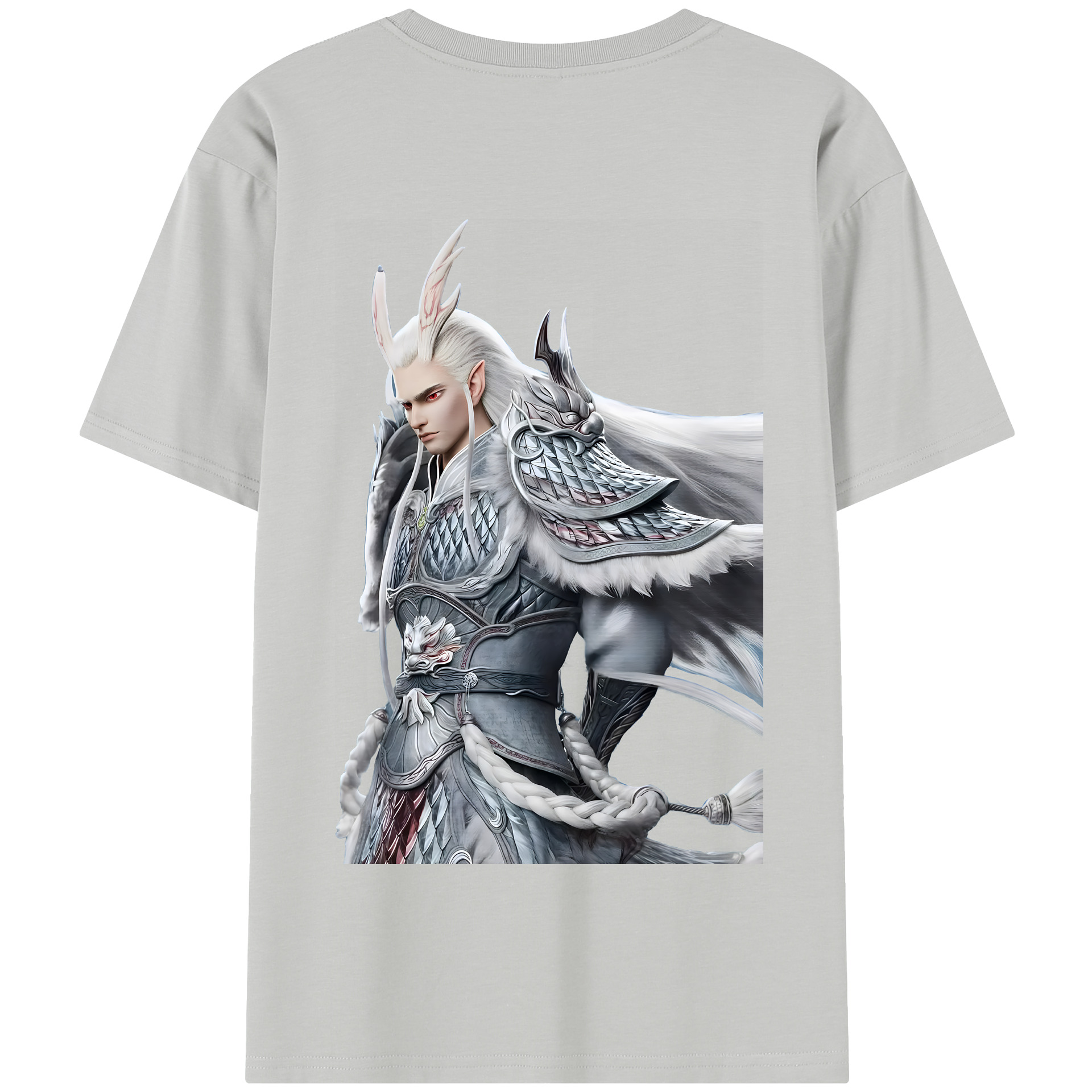 （画像用） Ne Zha 2 ナタ 魔童の大暴れ 綿100％半袖Tシャツ（背面プリント）