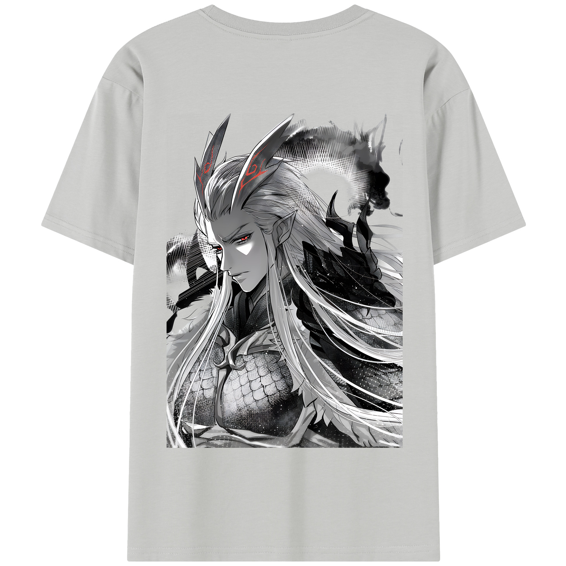 （画像用） Ne Zha 2 ナタ 魔童の大暴れ 綿100％半袖Tシャツ（背面プリント）