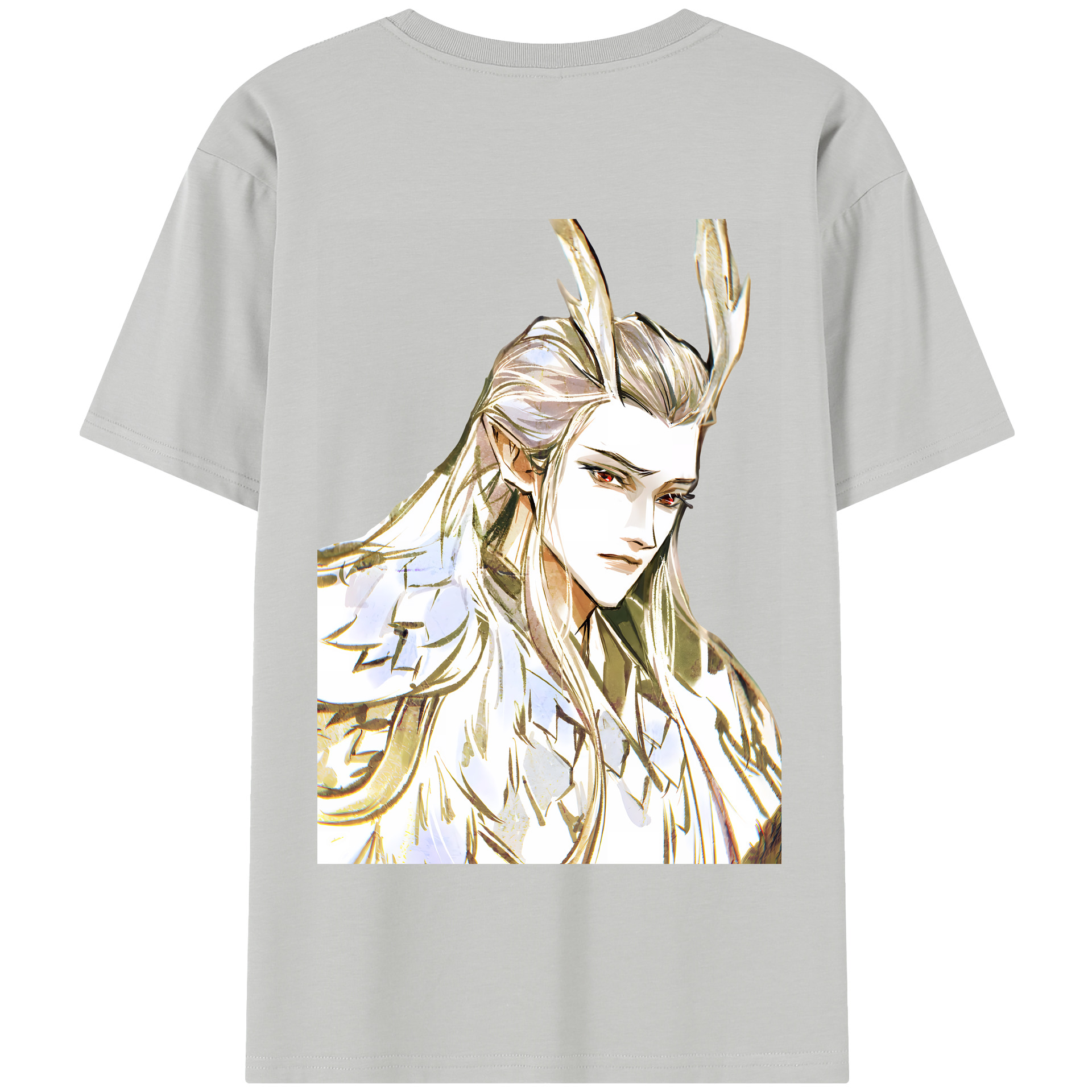 （画像用） Ne Zha 2 ナタ 魔童の大暴れ 綿100％半袖Tシャツ（背面プリント）