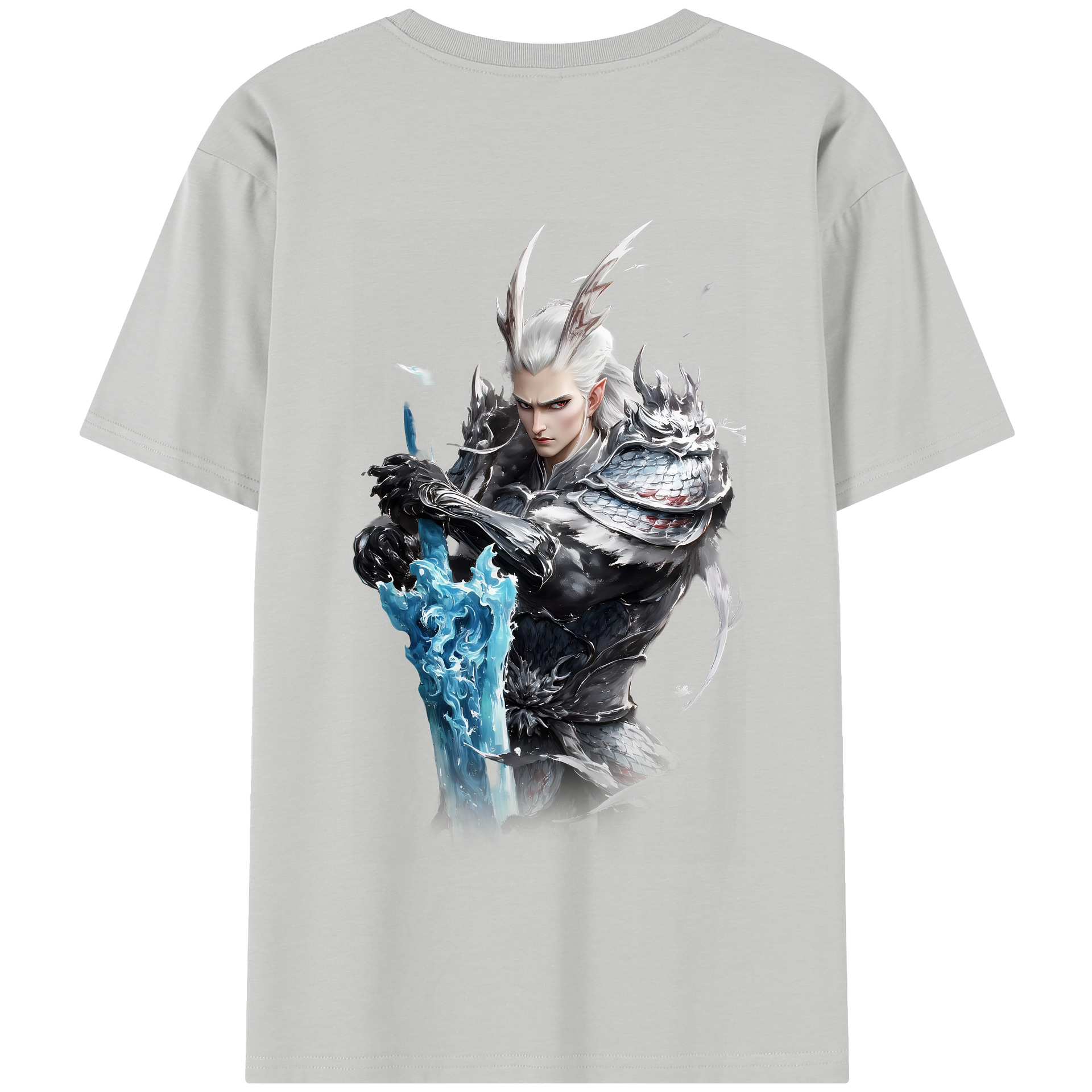 （画像用） Ne Zha 2 ナタ 魔童の大暴れ 綿100％半袖Tシャツ（背面プリント）