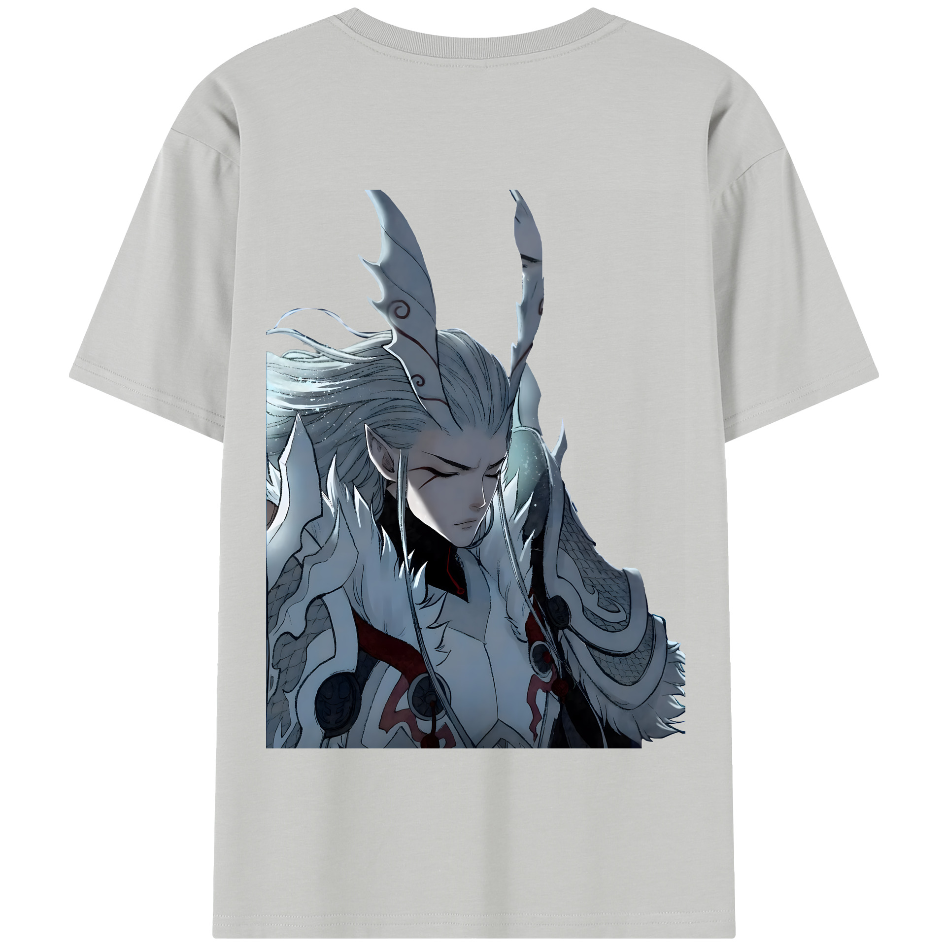（画像用） Ne Zha 2 ナタ 魔童の大暴れ 綿100％半袖Tシャツ（背面プリント）